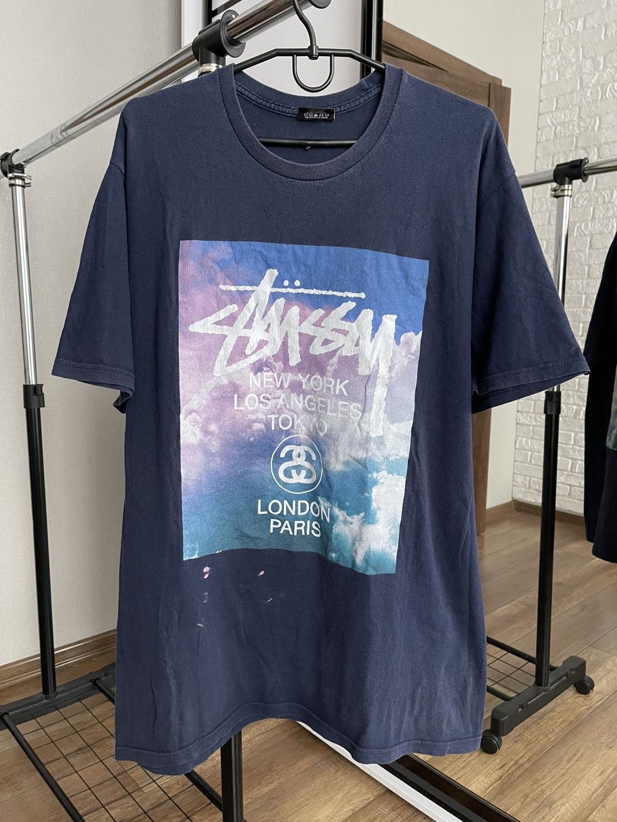 Stussy Stussy Clouds Vintage Big Logo T-Shirt Tee Size US L / EU 52-54 / 3 - 1 Thumbnail