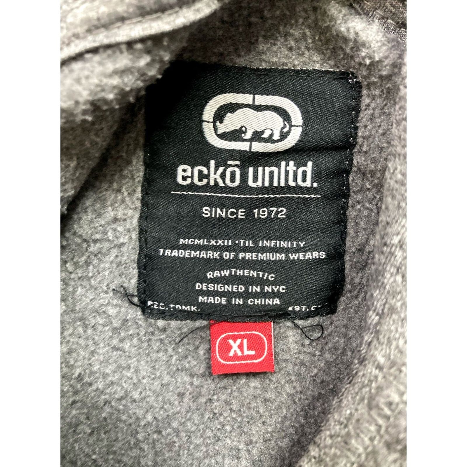 Ecko Unltd. VINTAGE Ecko Unltd Pullover Hoodie Men XL Gray Logo Embroidered Lightweight Size US XL / EU 56 / 4 - 5 Thumbnail