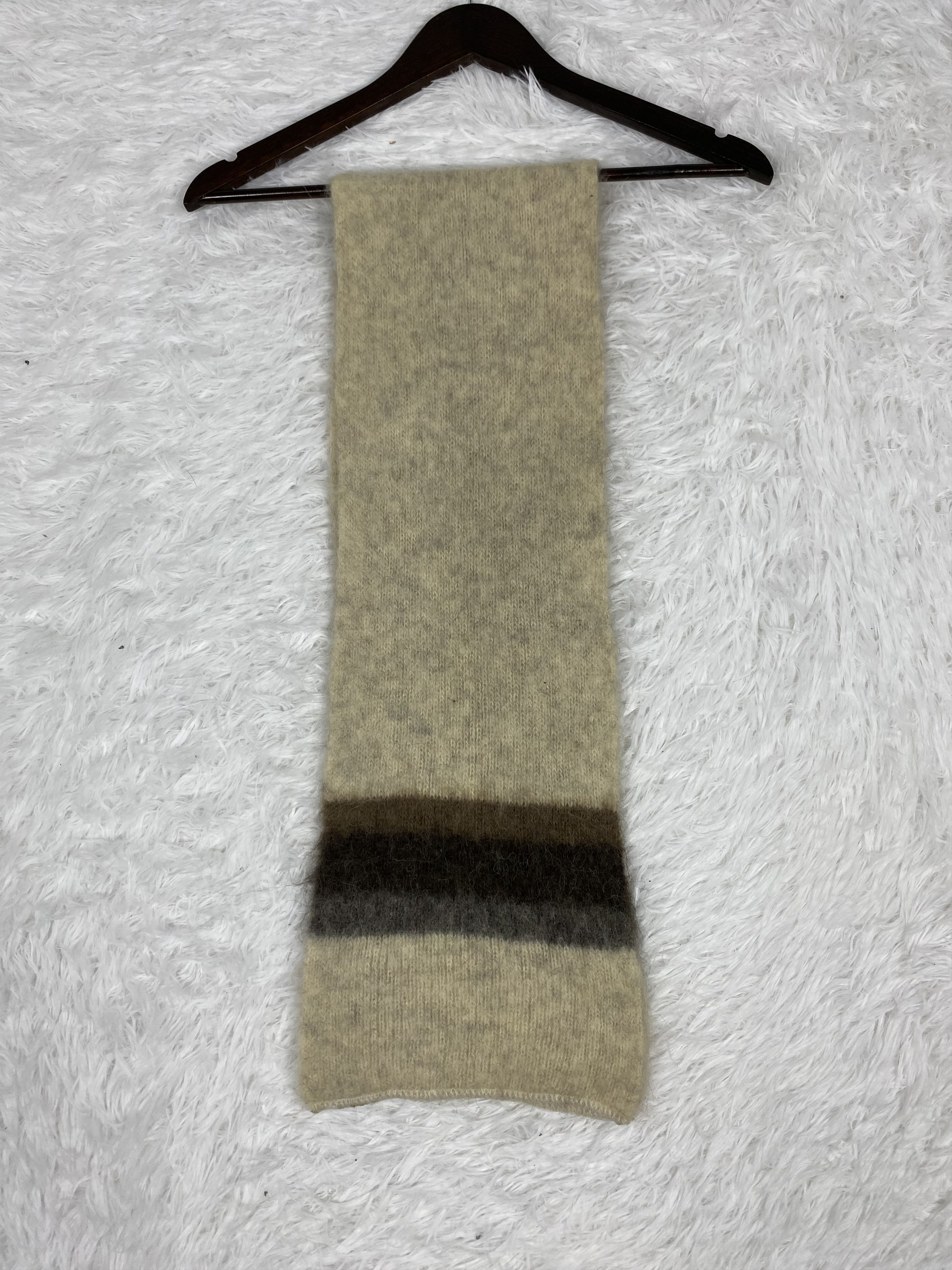Japanese Brand Vintage Mohair Scarf / Muffler Neckwear PM0069 Size ONE SIZE - 7 Thumbnail