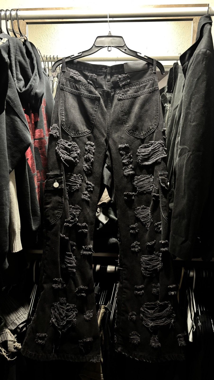 Other Distressed flared zipper denim Size US 32 / EU 48 - 3 Thumbnail