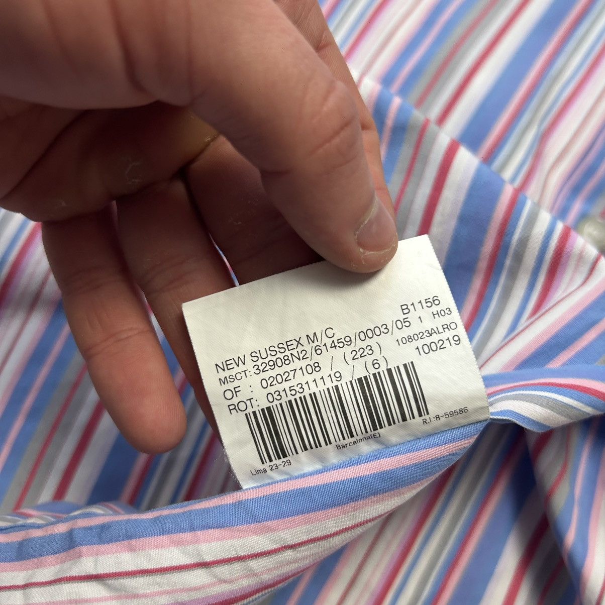 Burberry Luxury Burberry Small logo Multicolor designer button shirt Size US XL / EU 56 / 4 - 11 Thumbnail
