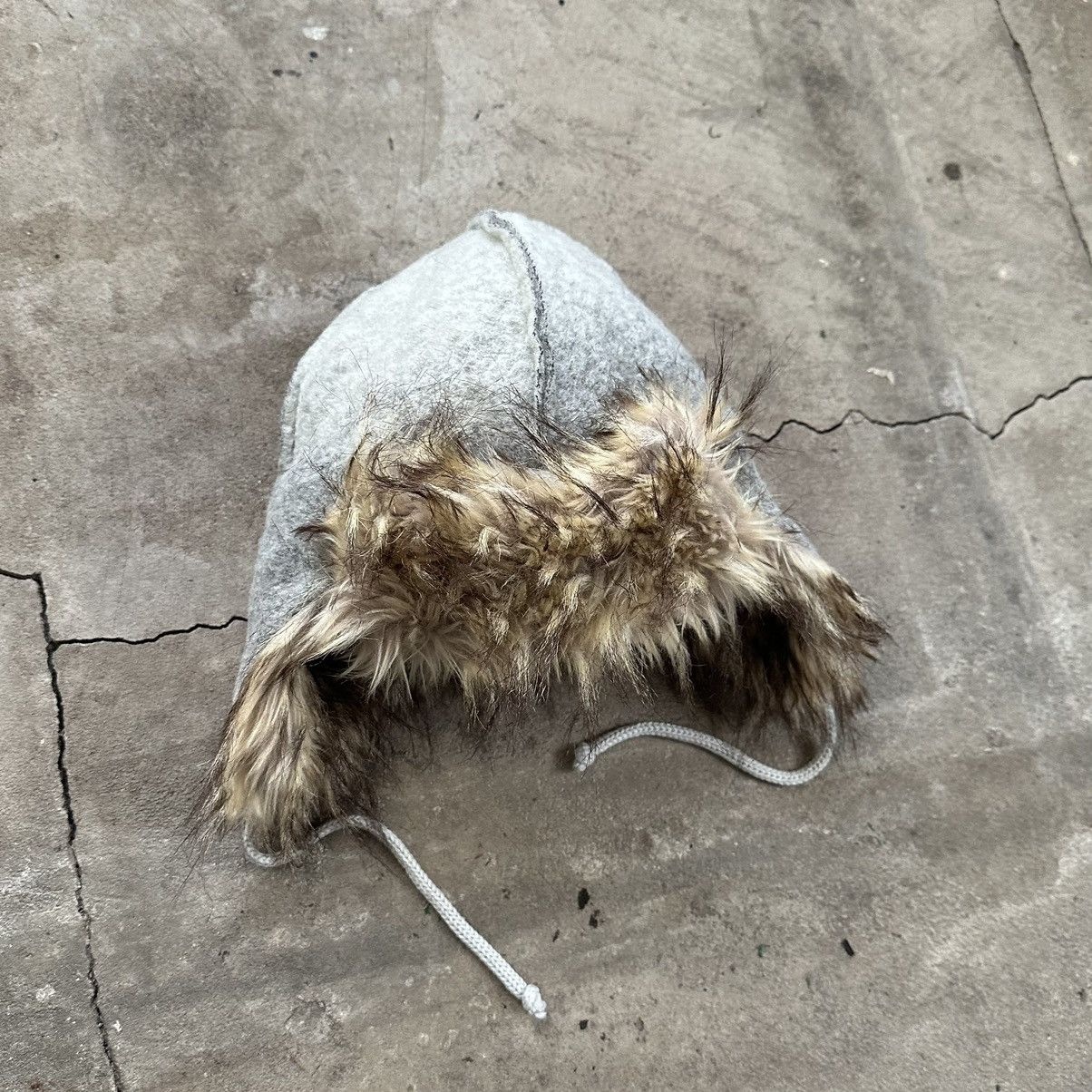 Japanese Brand × Vintage Y2K eisbar 2in1 Faux Fur Ushanka Fuzzy Warm Trapper Hat Size ONE SIZE - 7 Thumbnail