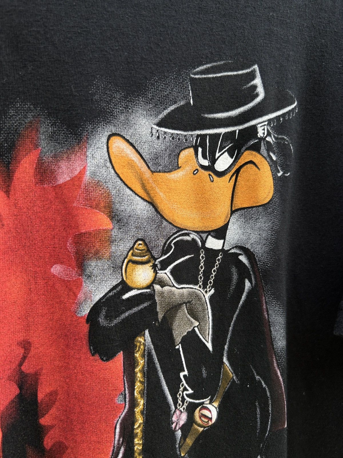 Vintage 90s Vintage 1999 Warner Bros Daffy Duck Zorro T-Shirt Size US L / EU 52-54 / 3 - 3 Thumbnail