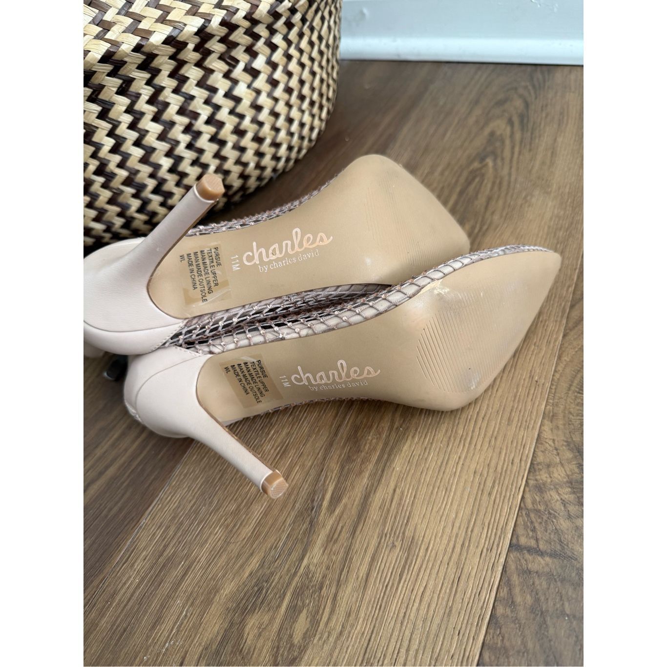 Other NWOT Charles David AfterHours Blush Rhinestone Stiletto Heel Size US 11 / IT 41 - 8 Thumbnail