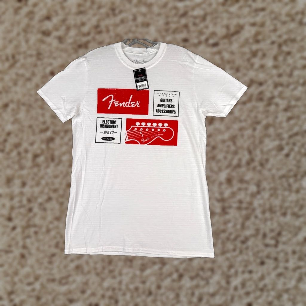 Fender Fender Men T-Shirt Shirt M White 1964 Stratocaster 100% Cotton NEW Size US M / EU 48-50 / 2 - 1 Thumbnail