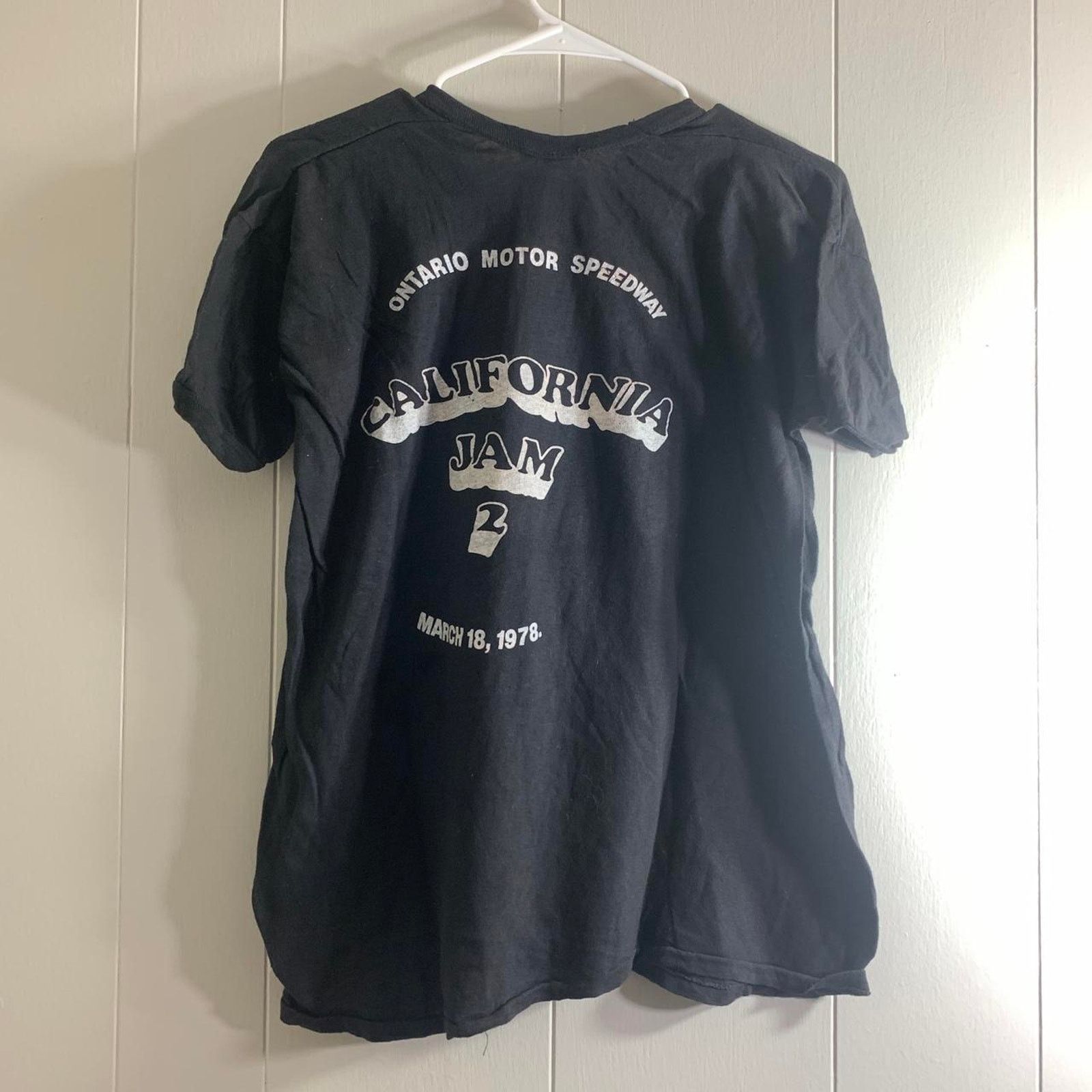 Vintage 1978 AEROSMITH TED NUGENT SANTANA California Jam 2 tee shirt Size US XL / EU 56 / 4 - 6 Thumbnail