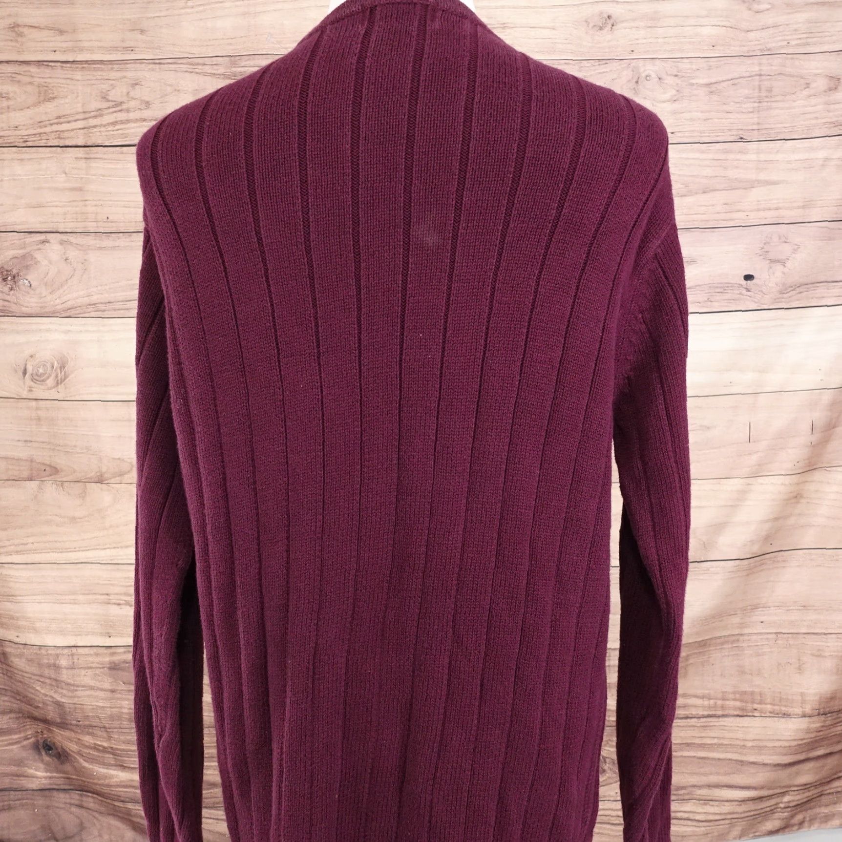 Eddie Bauer VINTAGE EDDIE BAUER WINE RED STRIPED PULLOVER CREW NECK SWEATER MEN'S LT Size US L / EU 52-54 / 3 - 3 Thumbnail