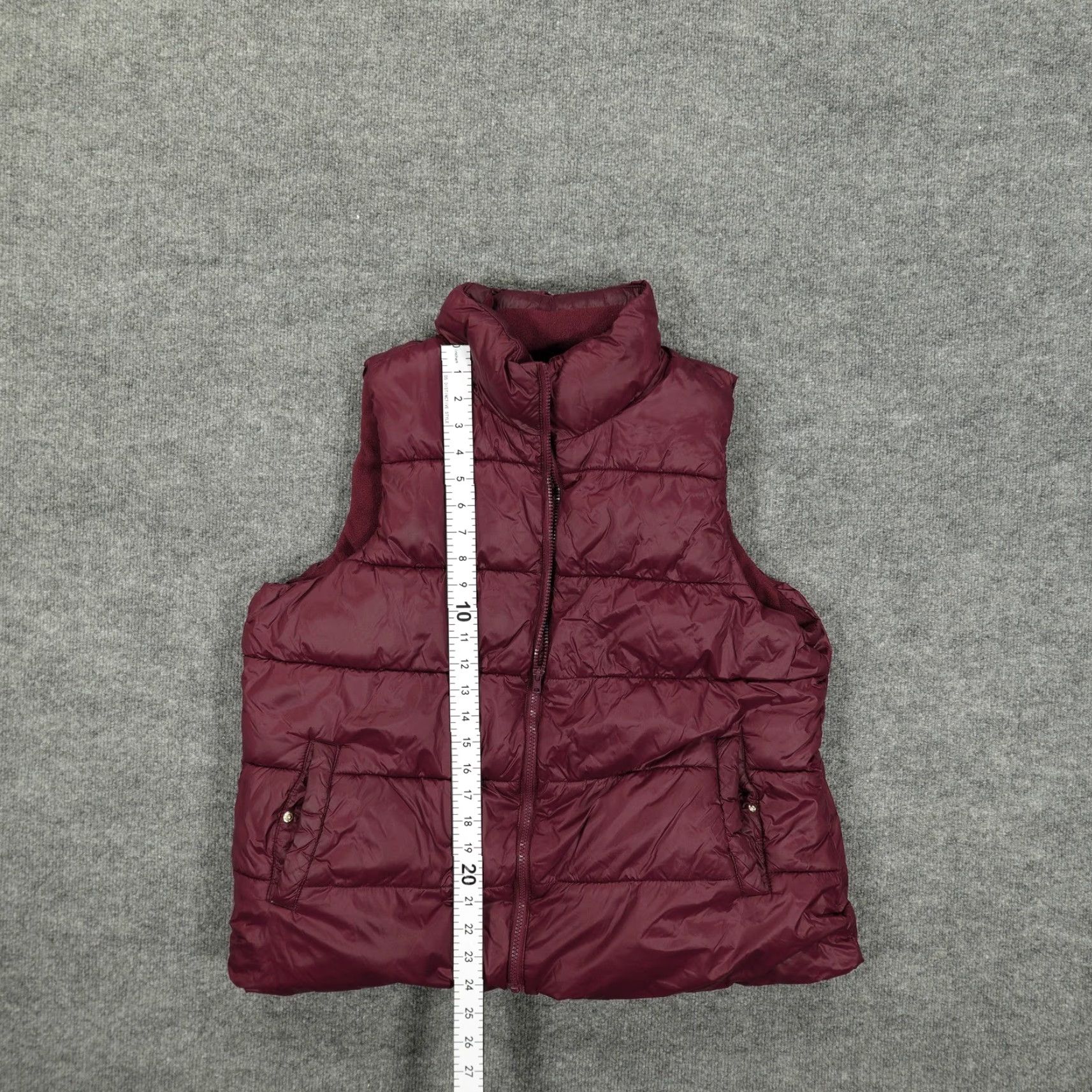 Old Navy Old Navy Puffer Vest Womens XL Burgundy Full Zip Fleece Lined Quilted Outdoor Vest Size XL / US 12-14 / IT 48-50 - 6 Thumbnail