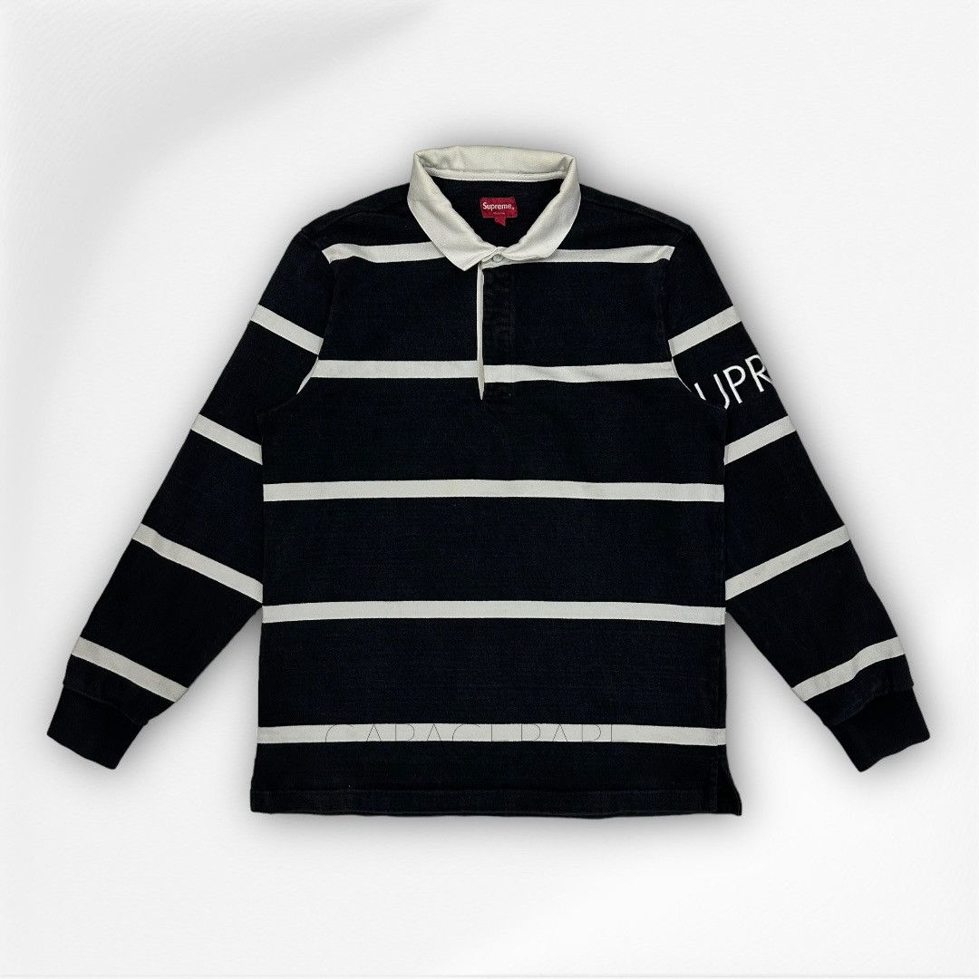 【SUPREME X NIKE 】 STRIPE RUGBY BLACK - 25SS Supreme Nike Stripe Rugby Black Men's - SS25 - US