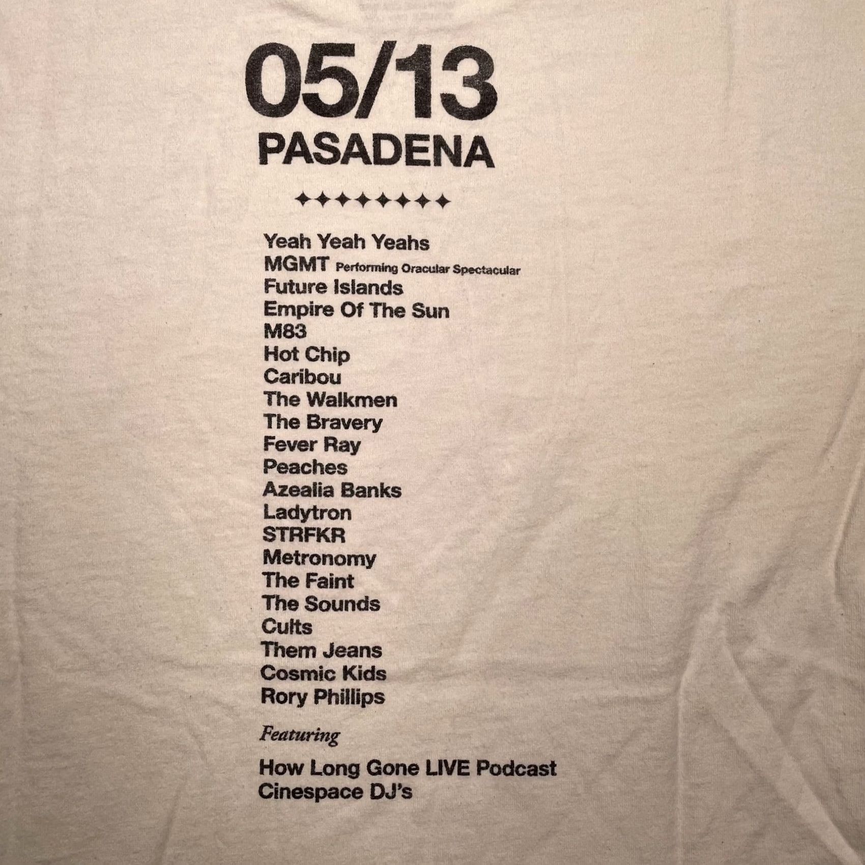 Vintage Just Like Heaven Shirt Mens Medium White 2023 Pasadena Lineup Festival Tee Size US M / EU 48-50 / 2 - 5 Thumbnail
