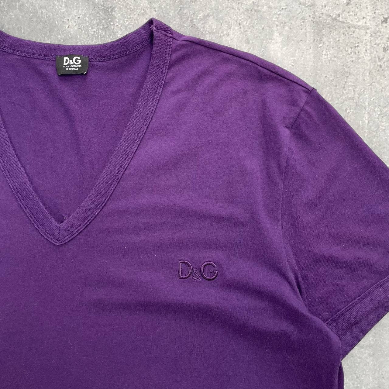Designer × Dolce & Gabbana Dolce & Gabbana Underwear V-Neck T Shirt Purple Size XL/XXL Size US XXL / EU 58 / 5 - 10 Thumbnail