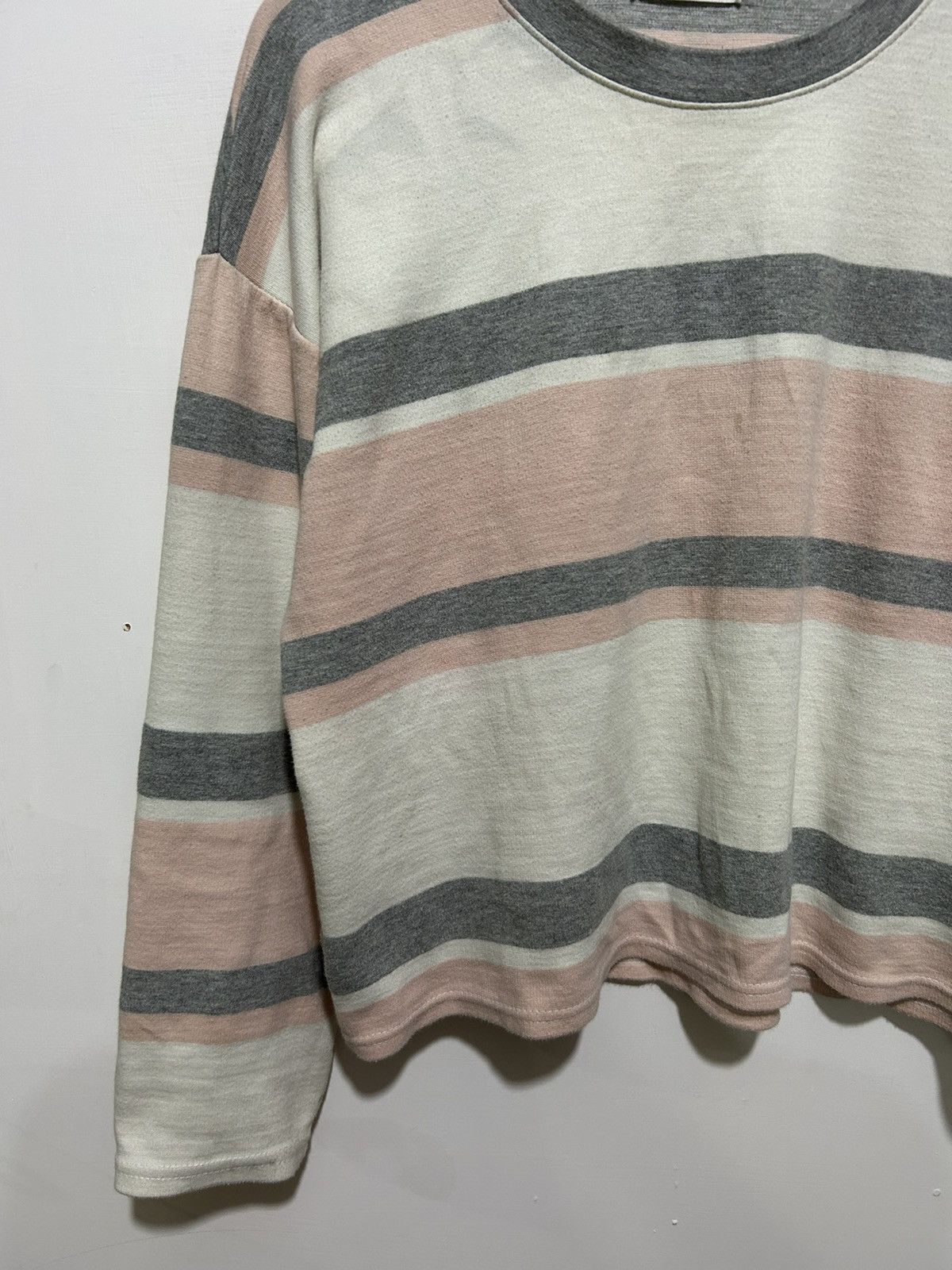 Japanese Brand 💸BINDINGOFFER💸Japanese Style Stripe Pink Long sleeve Size US M / EU 48-50 / 2 - 2 Thumbnail