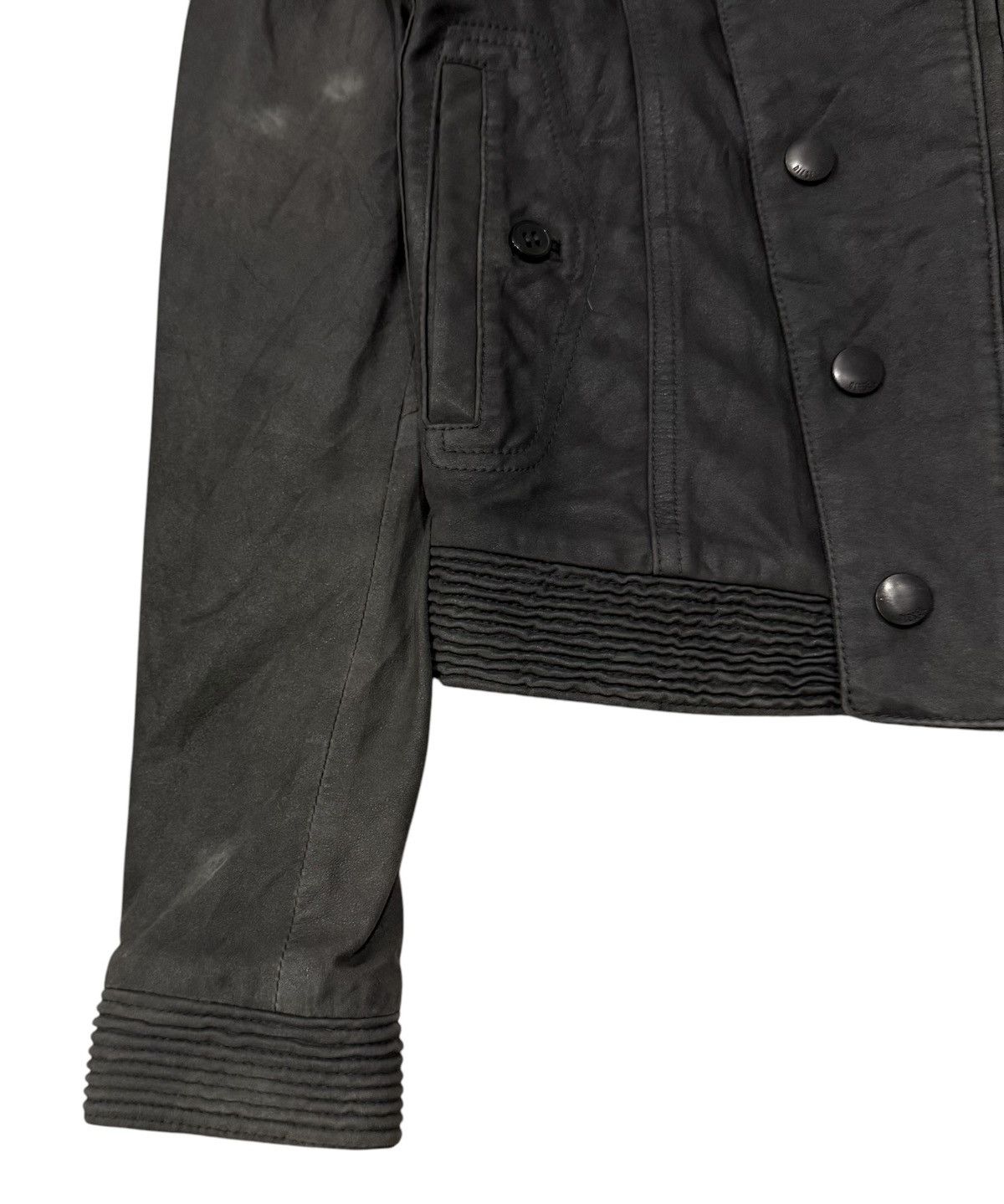 Diesel Black Gold Vintage Diesel Lamb Leather Avant Garde Inspired Jacket Size XS / US 0-2 / IT 36-38 - 4 Thumbnail