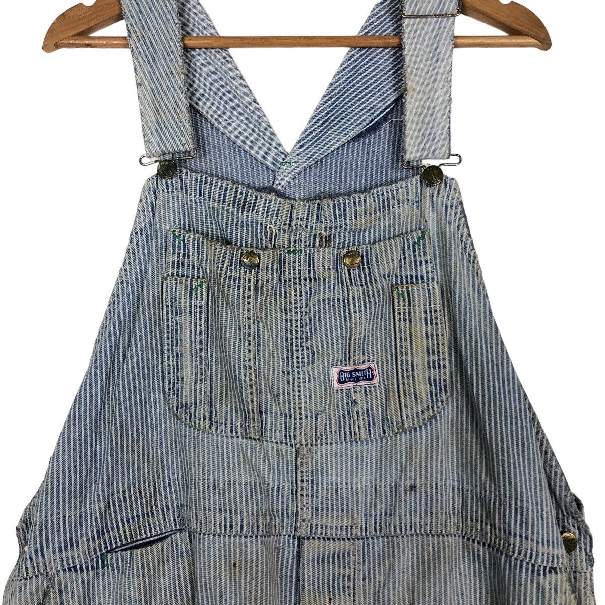 Japanese Brand 🔥Vtg Hickory Chore Overall Worker Big Smith Issey Miyake Size US 44 / EU 60 - 8 Thumbnail