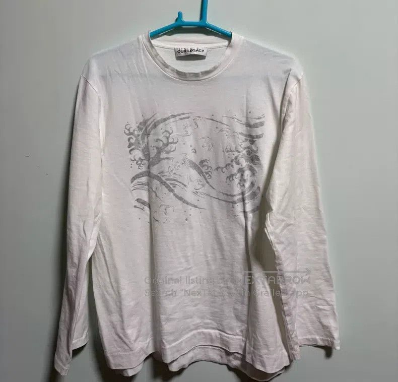 Our Legacy Our Legacy White printed long-sleeve Size US S / EU 44-46 / 1 - 1 Thumbnail