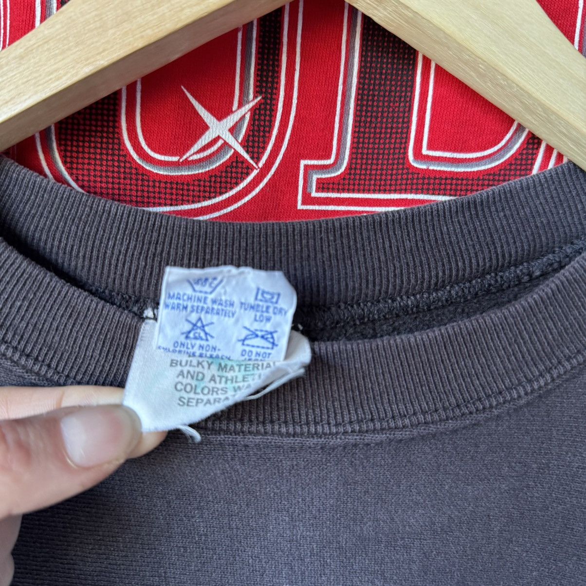 Champion × Vintage 90s CHAMPION REVERSE WEAVE FADED BROWN VINTAGE SWEATSHIRT Size US XL / EU 56 / 4 - 4 Thumbnail