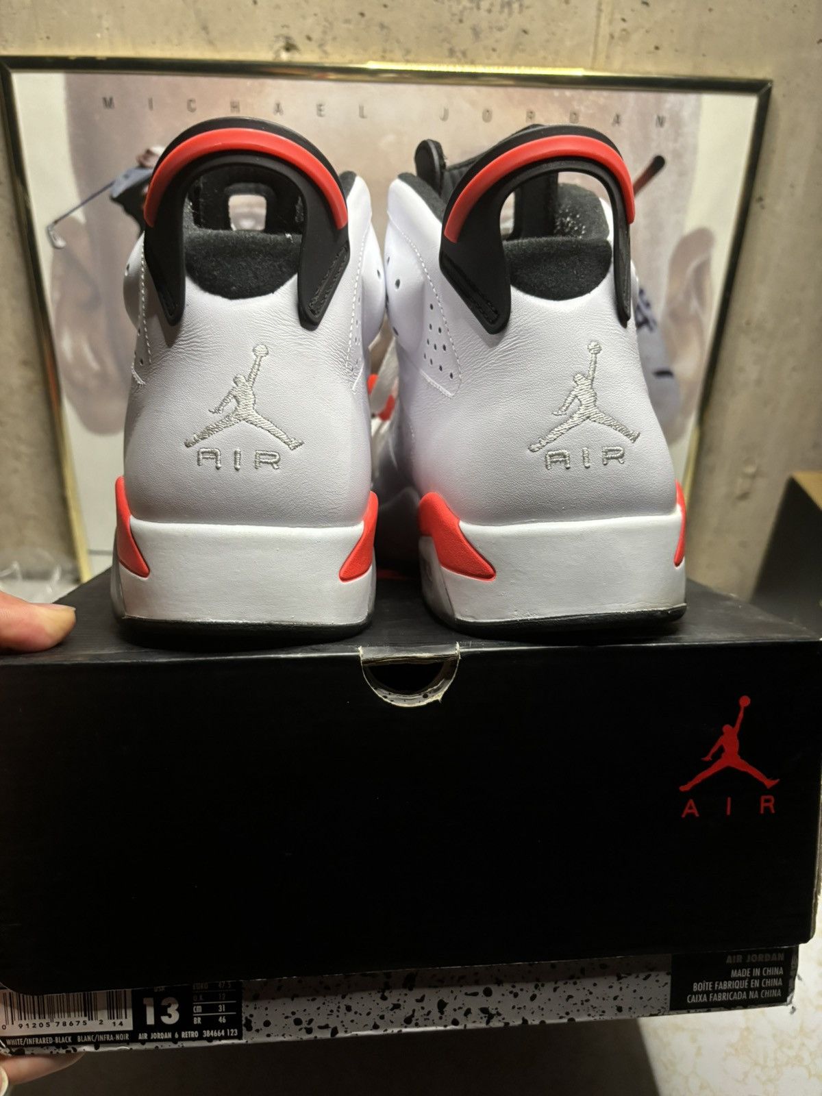 Jordan Brand Air Jordan 6 Retro white infrared Size US 13 / EU 46 - 7 Thumbnail