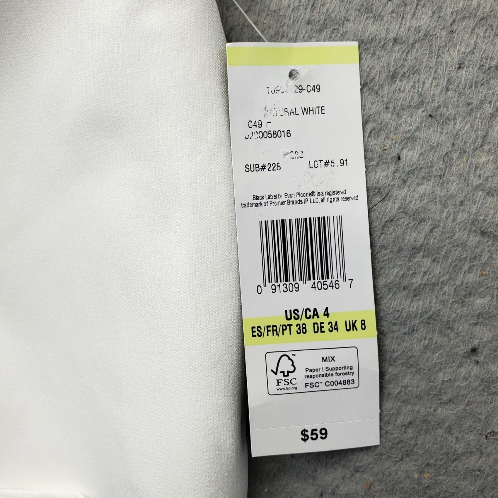 Evan Picone Evan-Picone Black Label Pants Womens 4 White Stretch Flat Front Straight Fit Shirt Shoes? Size 27" / US 4 / IT 40 - 7 Thumbnail