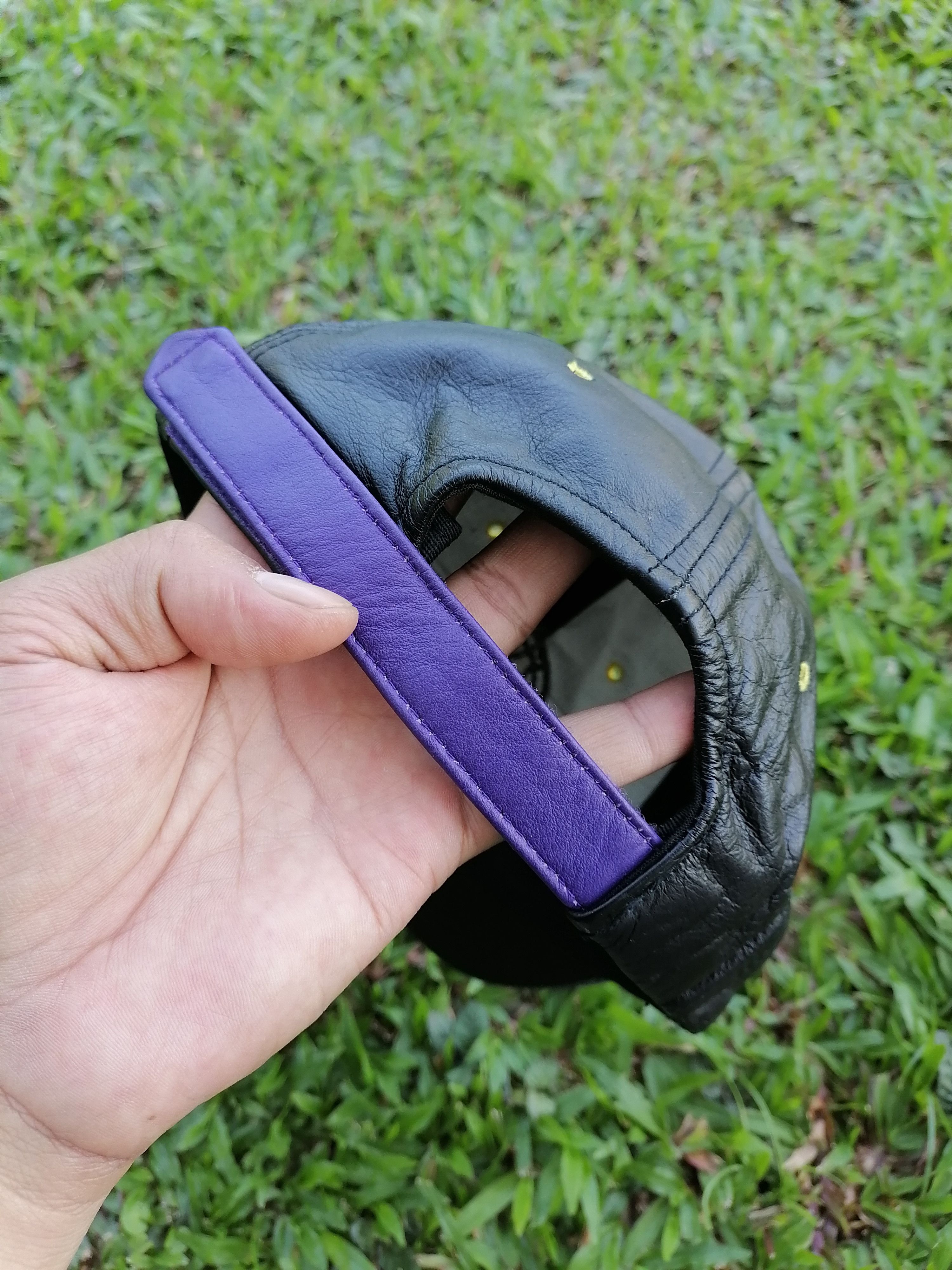 NBA × Sports Specialties Vintage NBA L.A Lakers Leather Velcro Cap Size ONE SIZE - 4 Thumbnail