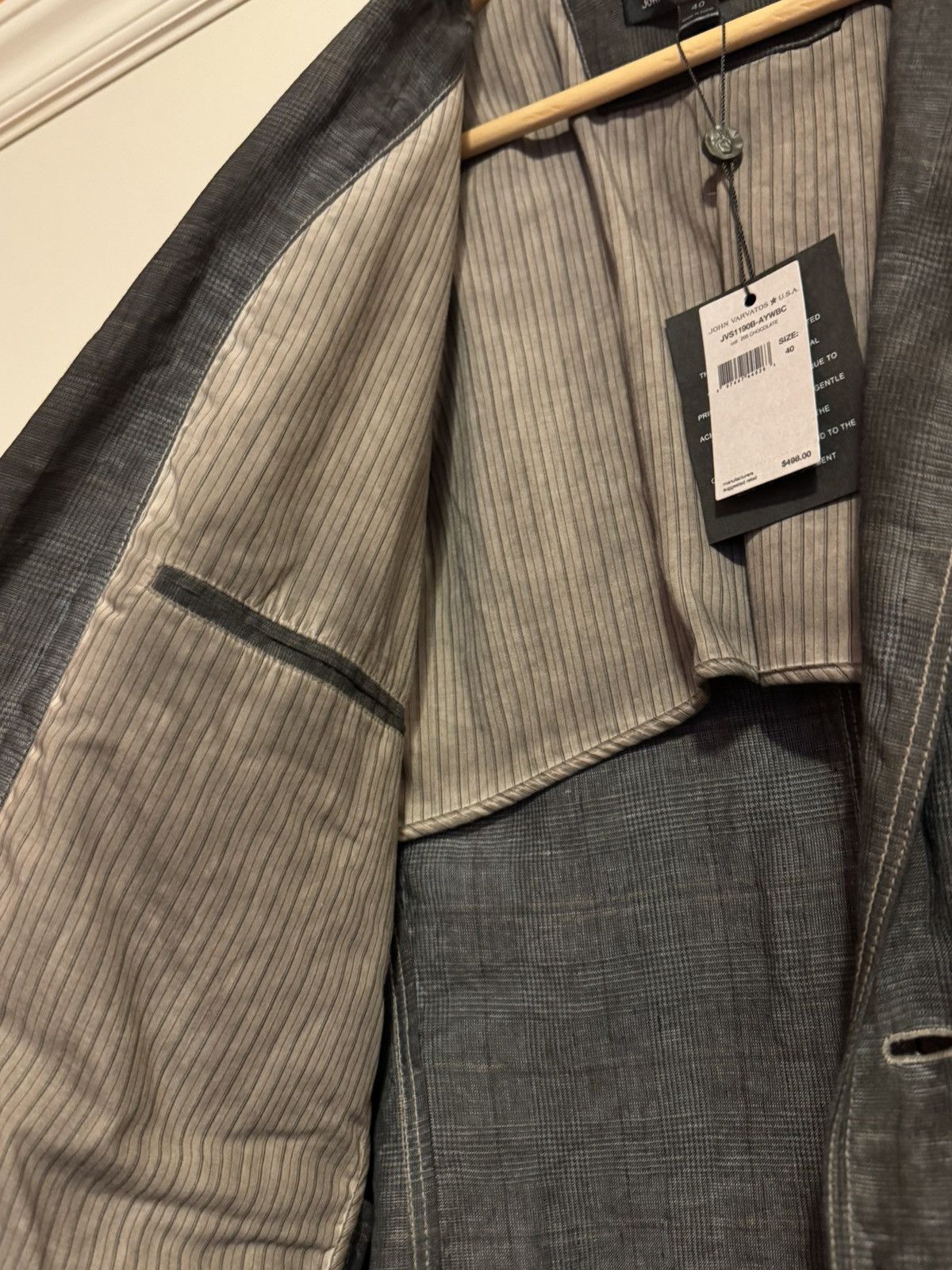 John Varvatos John Varvatos Cold Water Wash Blazer Jacket Brown Size 40 Size 40R - 7 Thumbnail