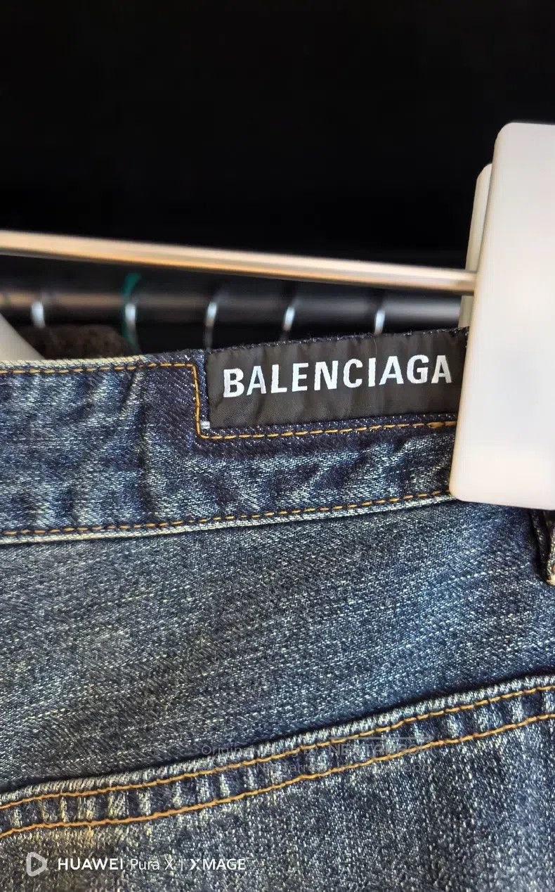 Balenciaga Balenciaga size S Washed Denim Pants Size US 27 - 4 Thumbnail