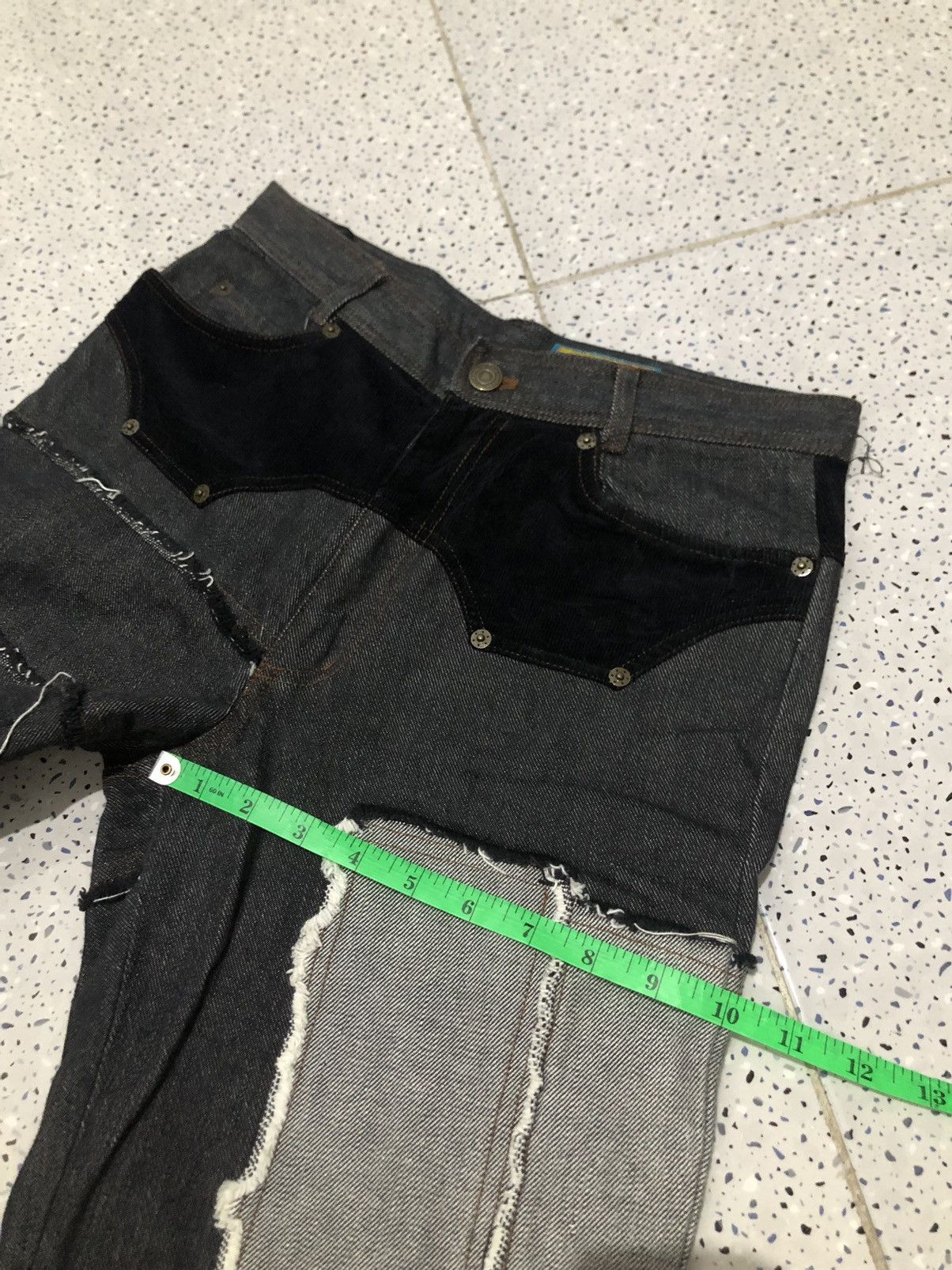 Japanese Brand Y2K Betty’s Blue Patchwork Grunge Style Denim Size US 28 / EU 44 - 16 Thumbnail