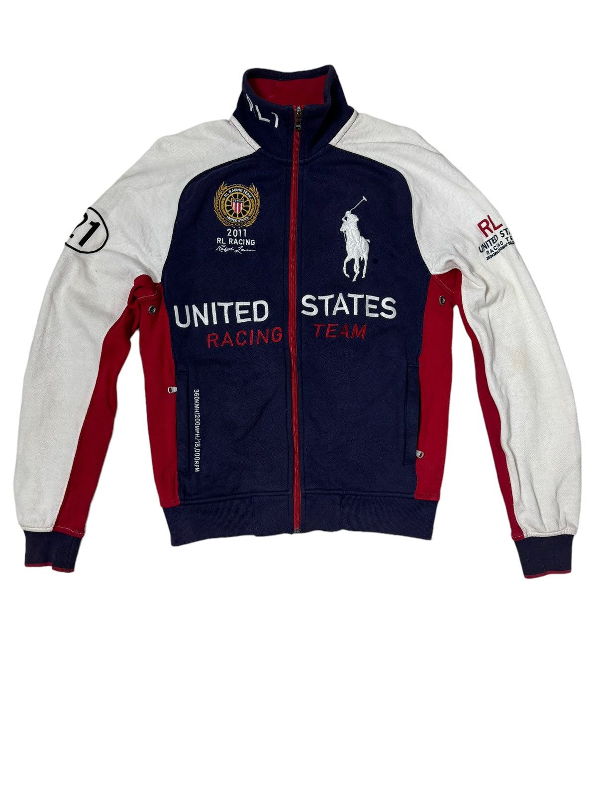 image of Polo Ralph Laurent 2011 United States Racing Team Jacket in Dark Blue, Men's (Size Small)