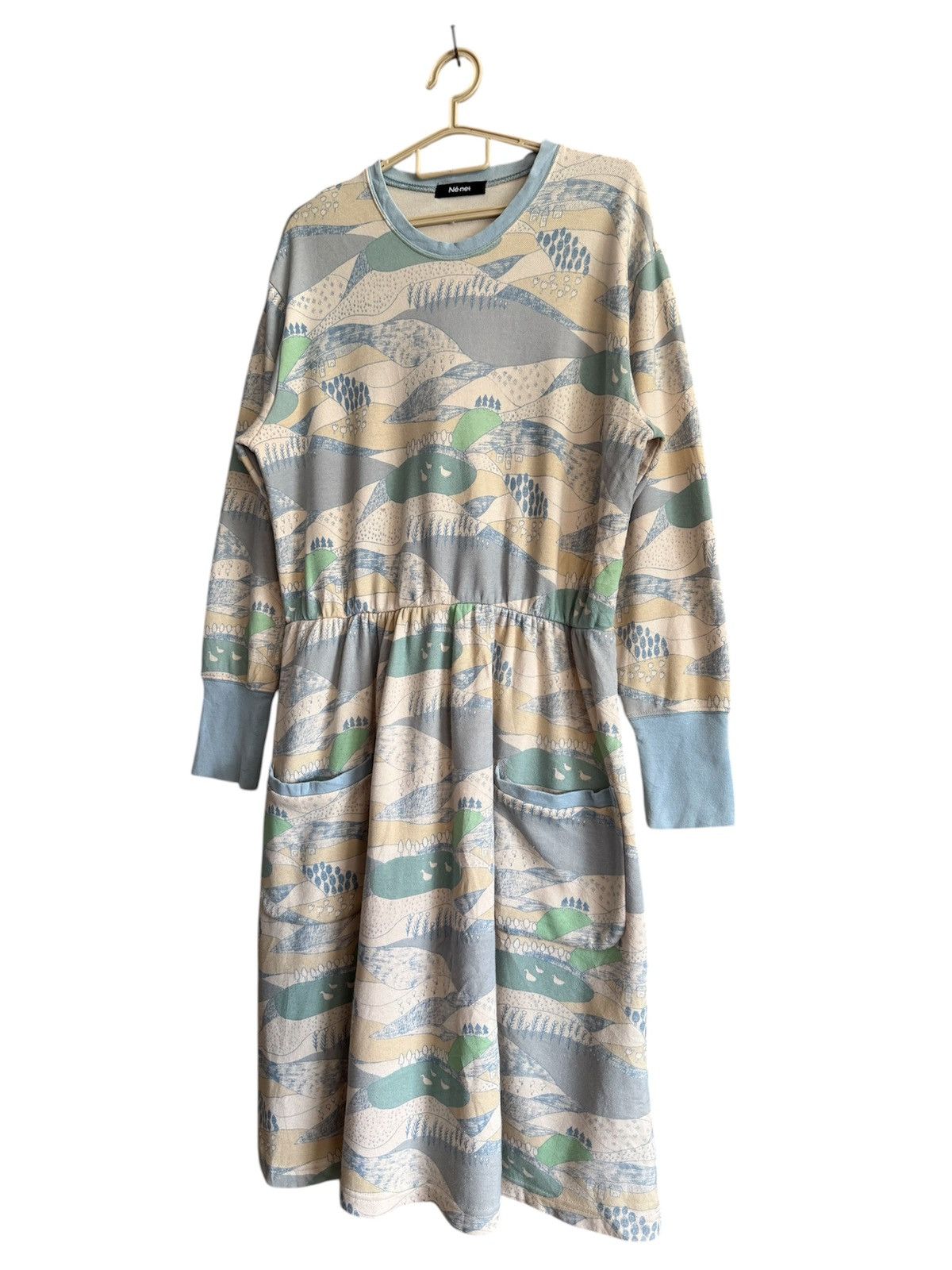 Issey Miyake Ne.net Long-sleeved Drees Pattern And Pockets Size M / US 6-8 / IT 42-44 - 3 Thumbnail
