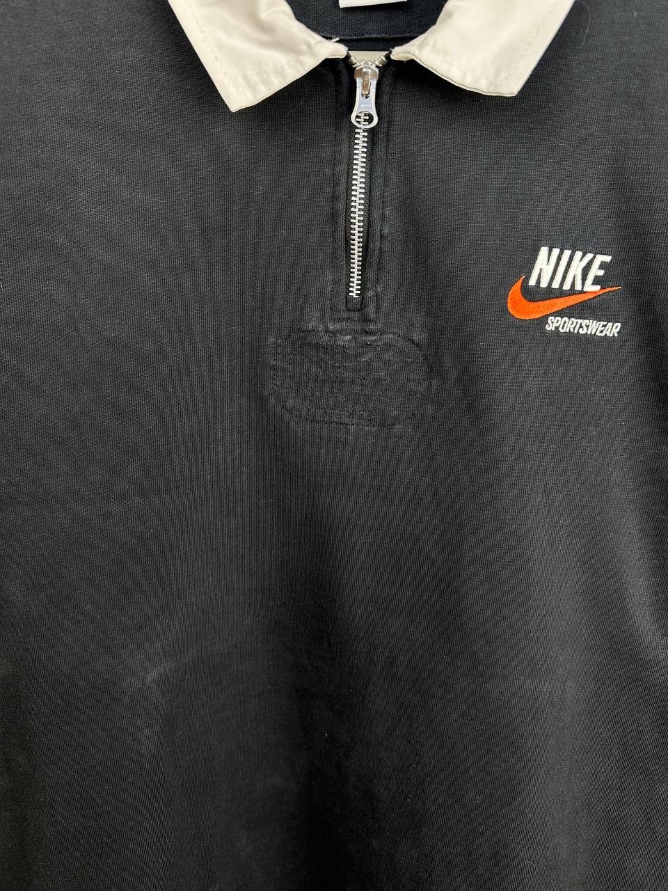 Nike Sportswear Black Rugby Shirt Quarter-Zip Polo LS