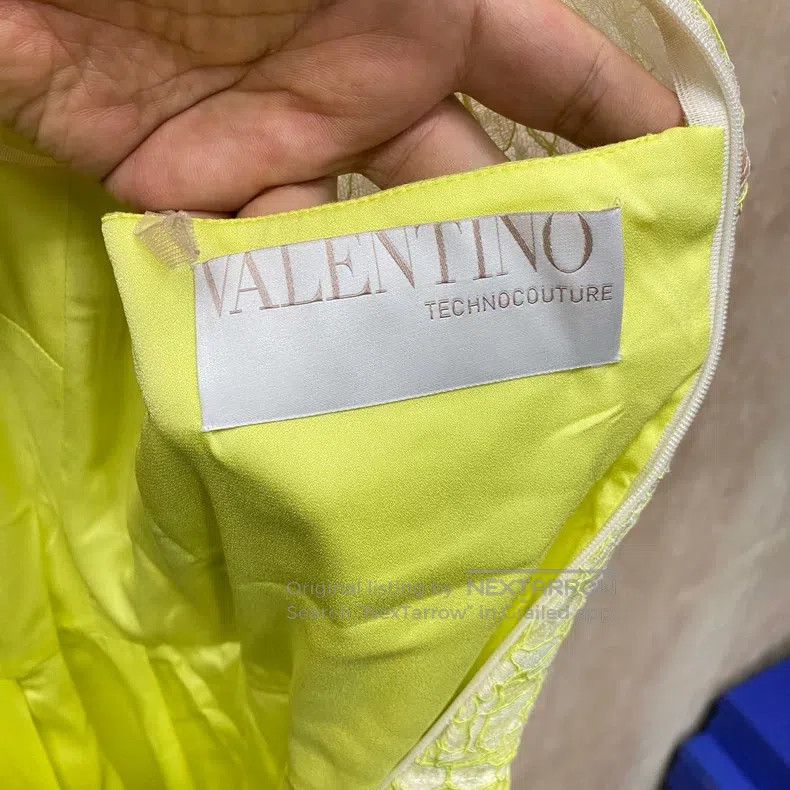Other Valentino Lemon yellow paneled lace dress Size S / US 4 / IT 40 - 5 Thumbnail