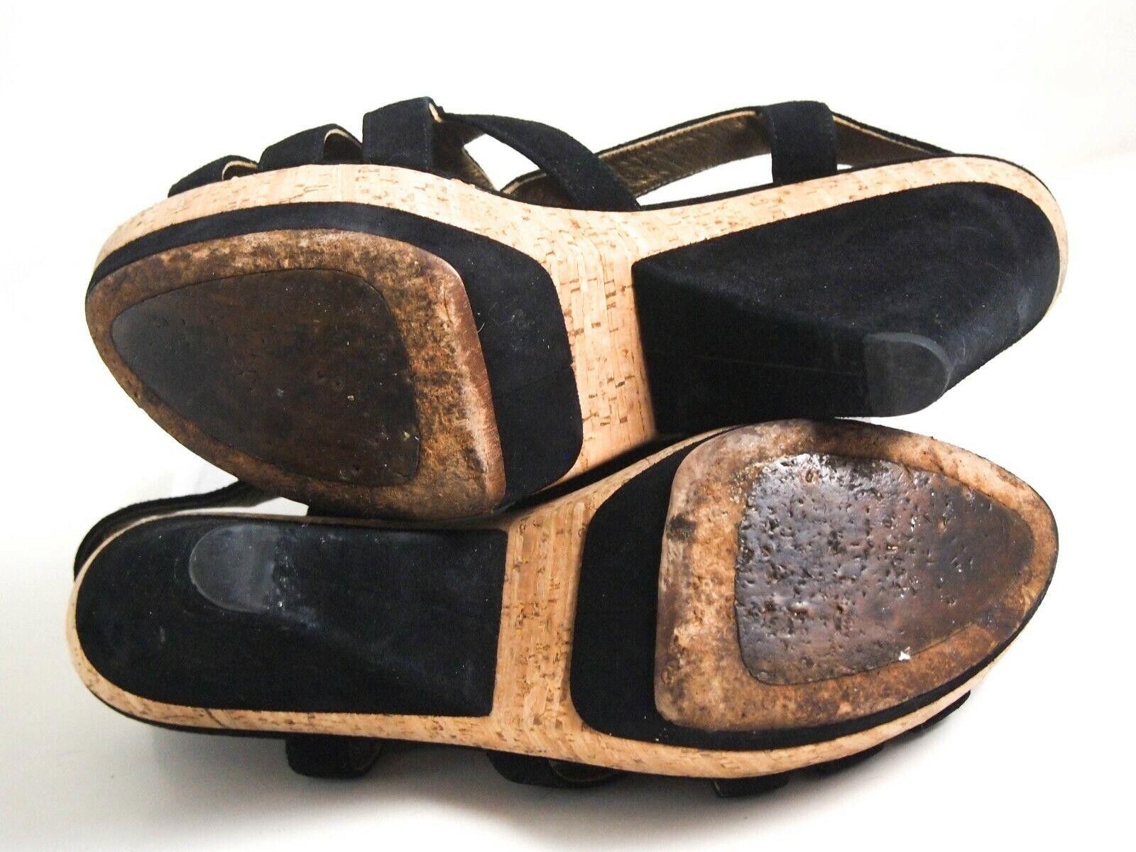 Prada Prada Plateau Sandals Black Suede Studded US 9 EU 39 $720 Size US 9 / IT 39 - 7 Thumbnail