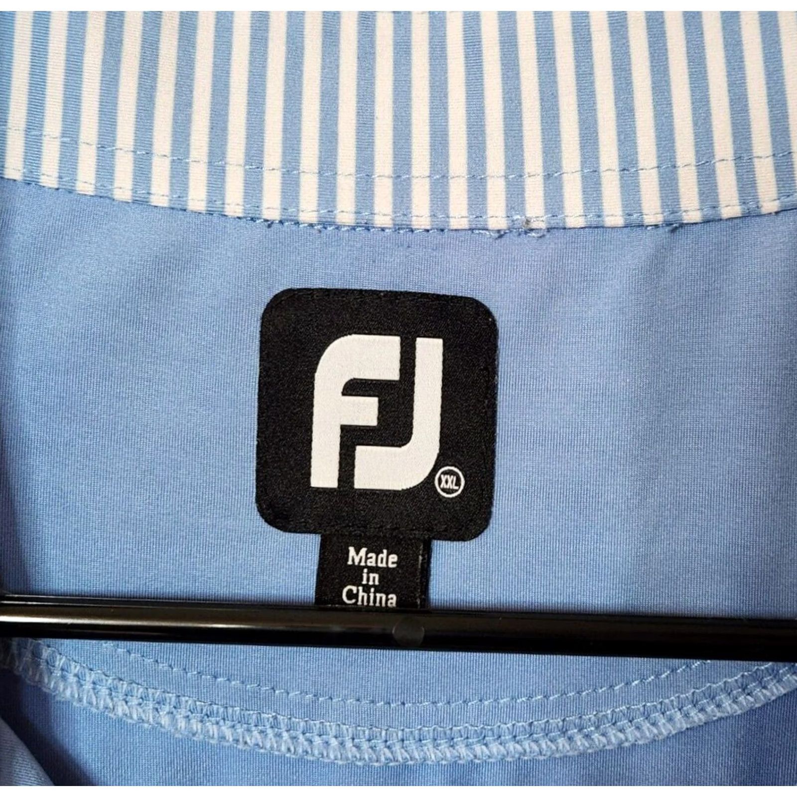 Footjoy FootJoy Golf Polo Shirt Mens 2XL Short Sleeve Solid Blue Stretch Polo Size US XXL / EU 58 / 5 - 7 Thumbnail