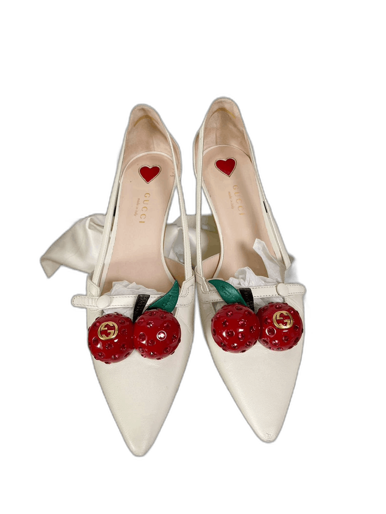 Gucci Gucci Cherry Low Heels with Dust Bag Size US 6 / IT 36 - 1 Thumbnail