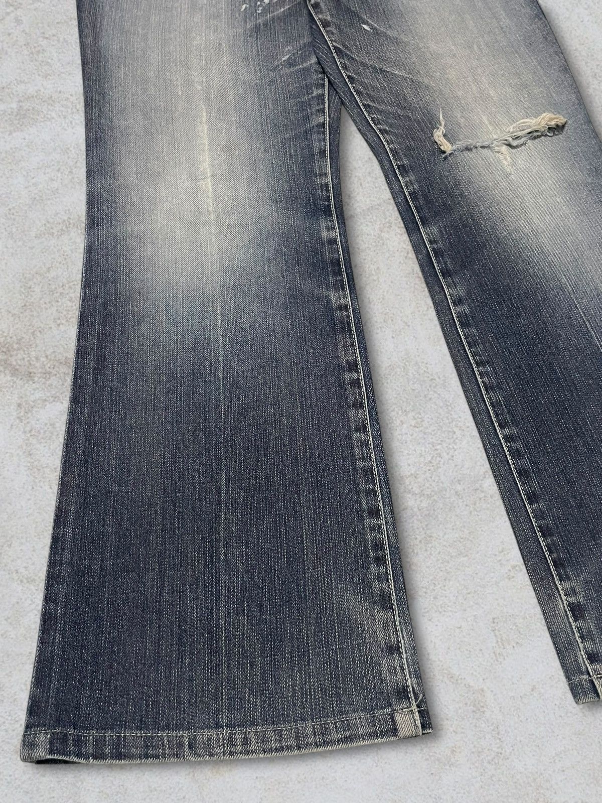 Tornado Mart Vintage Tornado Mart Paint Splatter Button Fly Bootcut Jeans Size US 30 / EU 46 - 9 Thumbnail