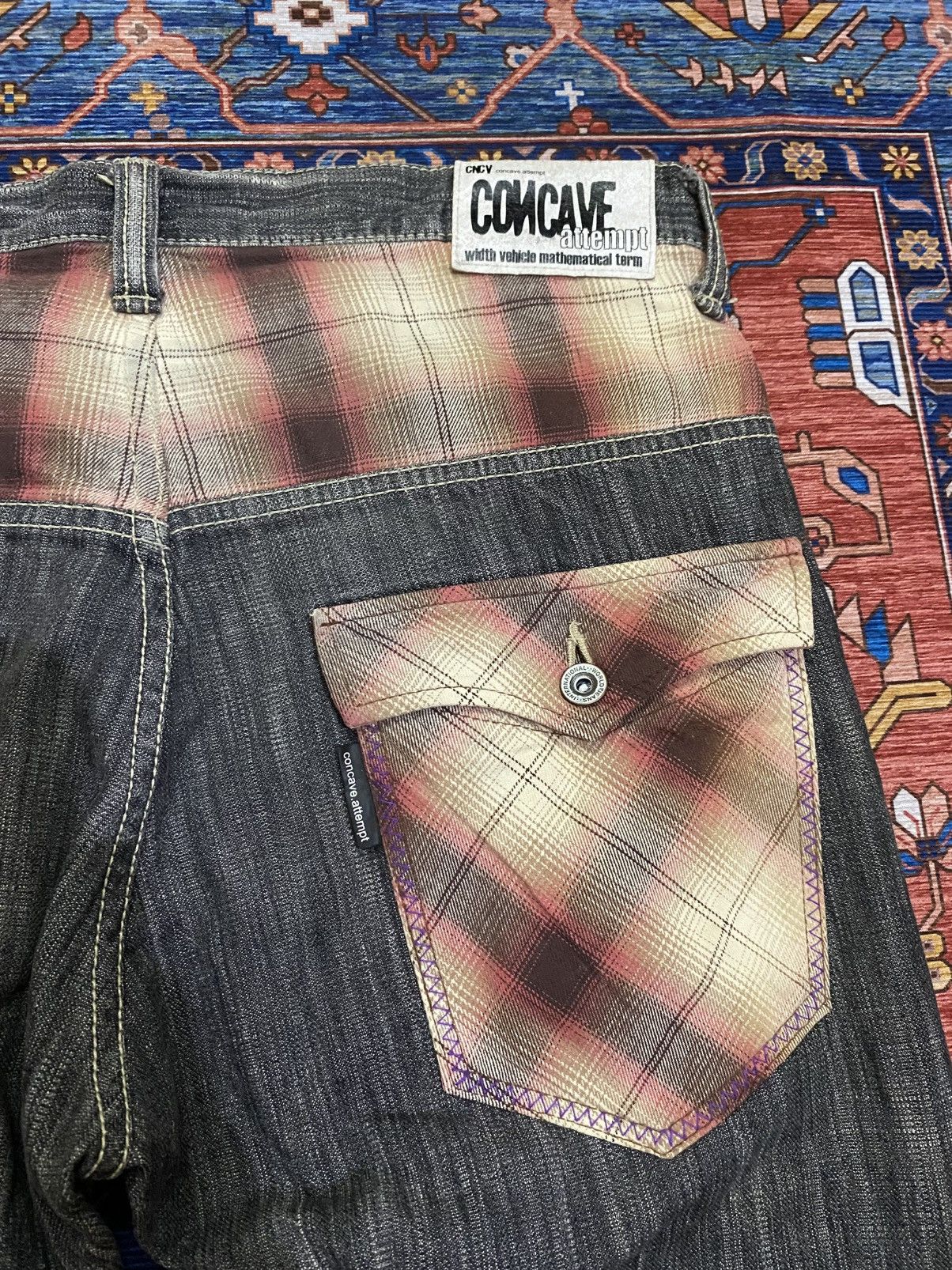 Japanese Brand Concave Attempt Nice Design Denim Jeans Size US 44 / EU 60 - 3 Thumbnail