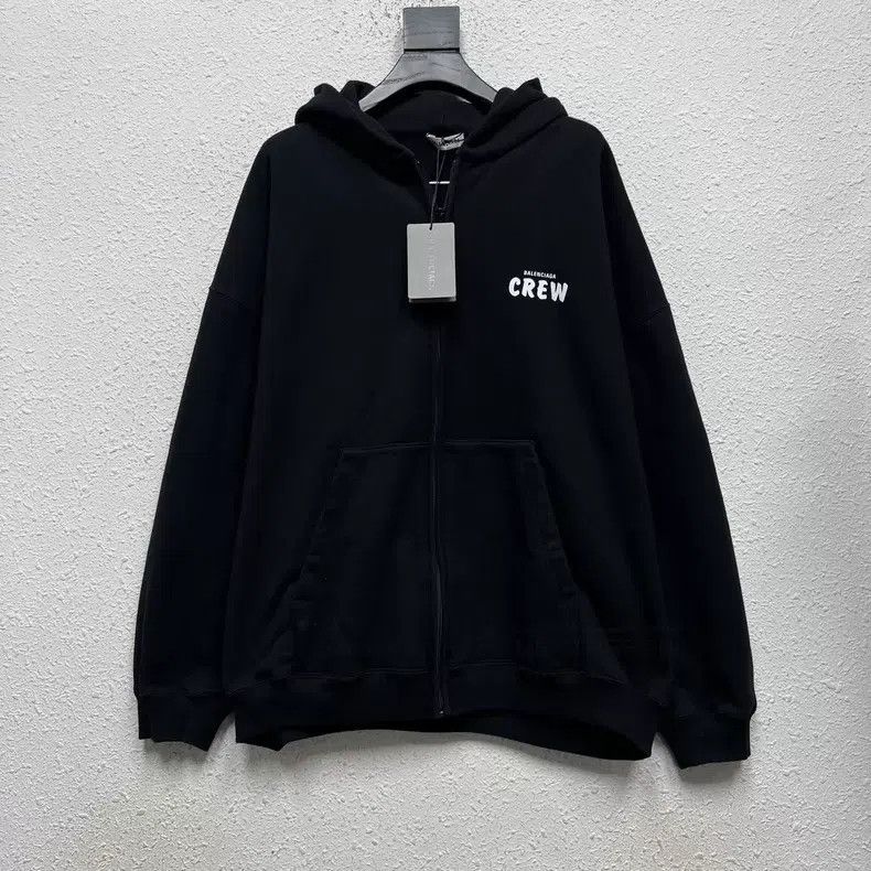 Balenciaga Balenciaga Crew Print Regular Fit Zip Hooded Jacket Size US S / EU 44-46 / 1 - 1 Thumbnail