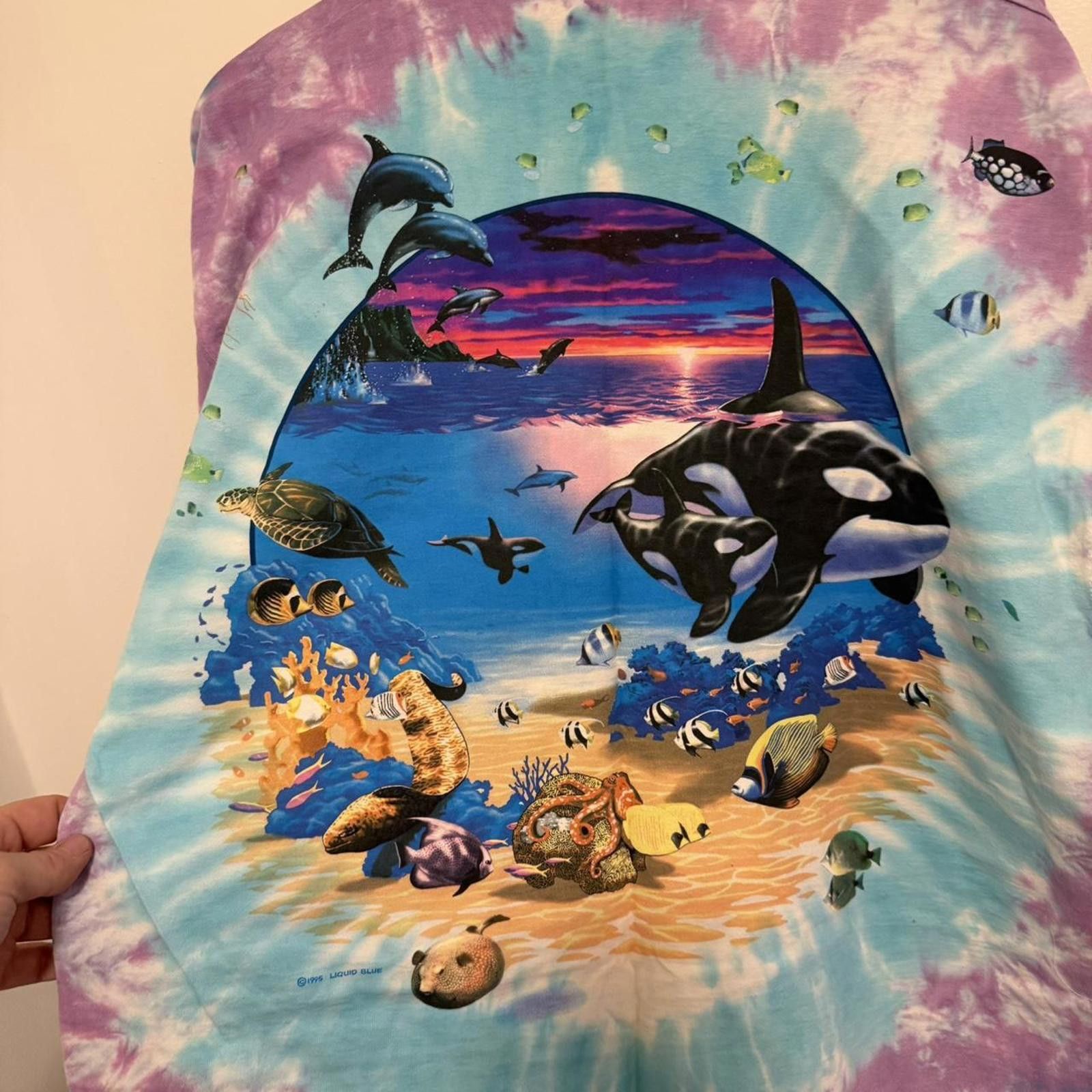 Liquid Blue Vintage aquatic harmony liquid blue t shirt 1995 XL AOP Size US XL / EU 56 / 4 - 4 Thumbnail