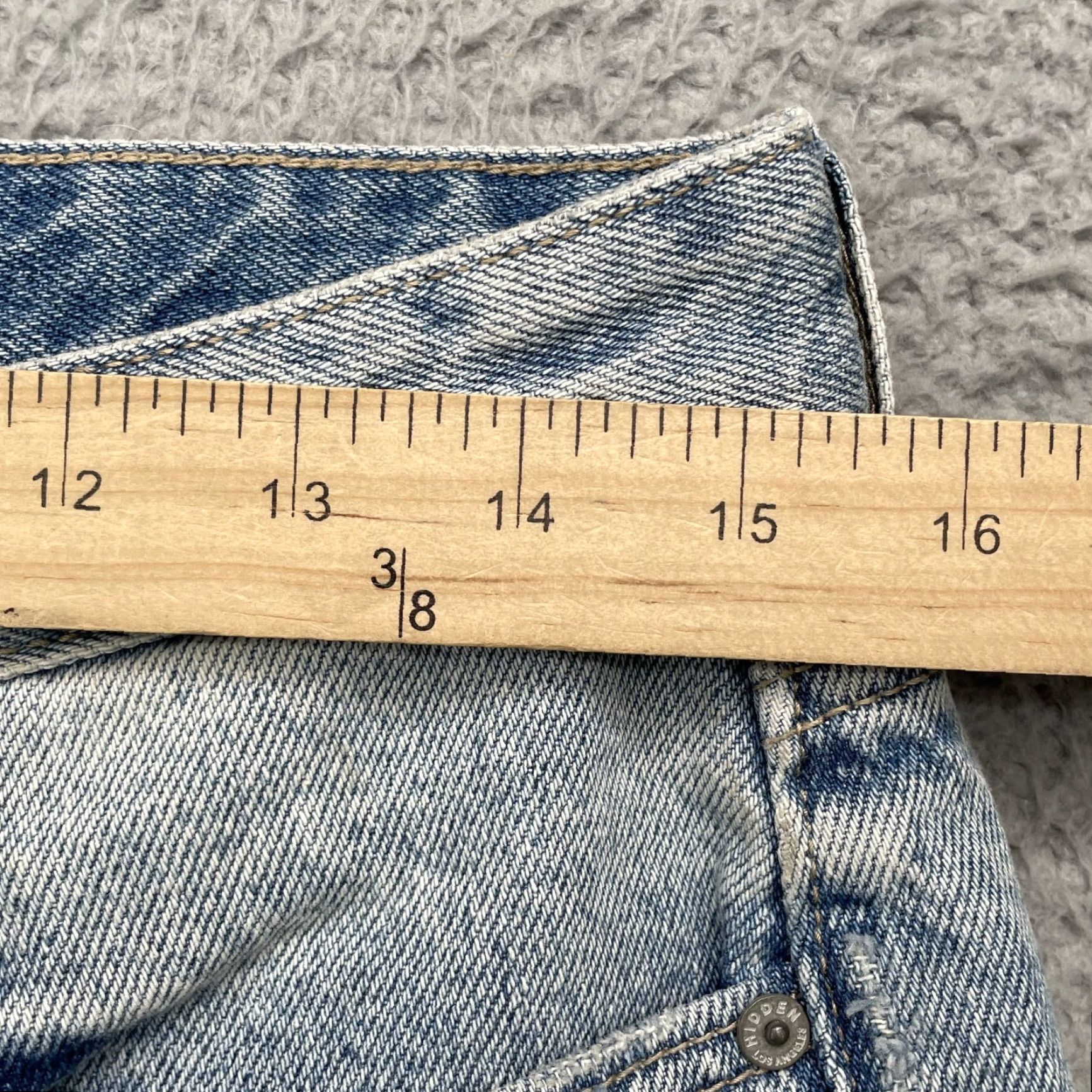 Vintage Hidden Denim Shorts Women Medium Blue Cut Off Distressed Daisy Dukes 90's Size 32" / US 10 / IT 46 - 2 Thumbnail