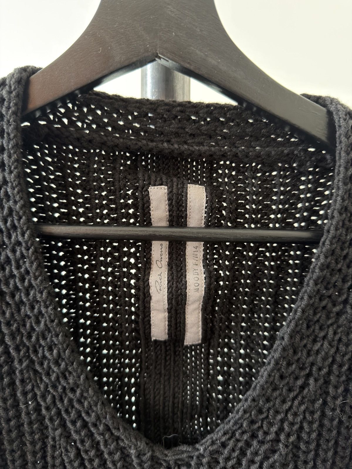 Rick Owens FW14 MOODY Black V-Neck Sweater Size S / US 4 / IT 40 - 5 Thumbnail