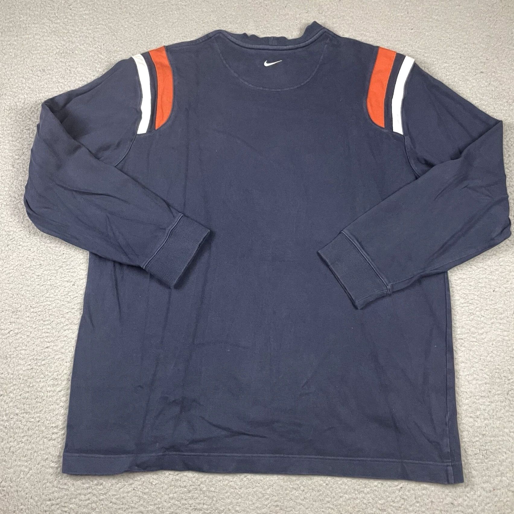 Nike VINTAGE Nike Sweatshirt Adult XXL Blue Crewneck Swoosh Embroidered Y2K Rare Vtg Size US XXL / EU 58 / 5 - 5 Thumbnail