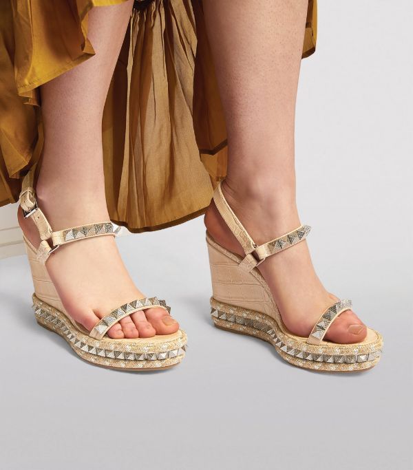 Christian Louboutin o1s1wg110924 Pyraclou Heeled in Multicolor Size US 9 / IT 39 - 5 Thumbnail