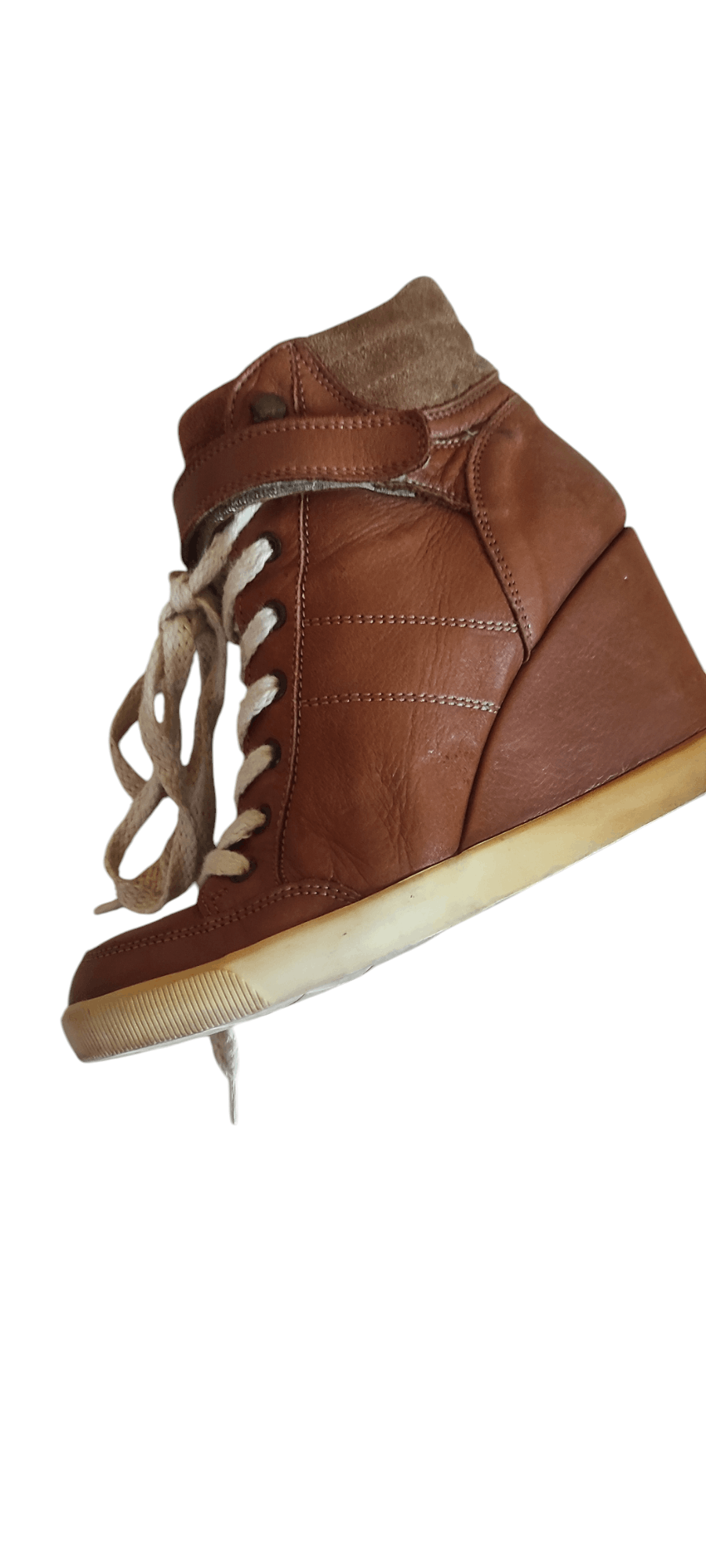 Buffalo London × Leather Buffalo London Brown leather Bull Boxer Wedge Ankle Boots Size US 7 / IT 37 - 2 Thumbnail