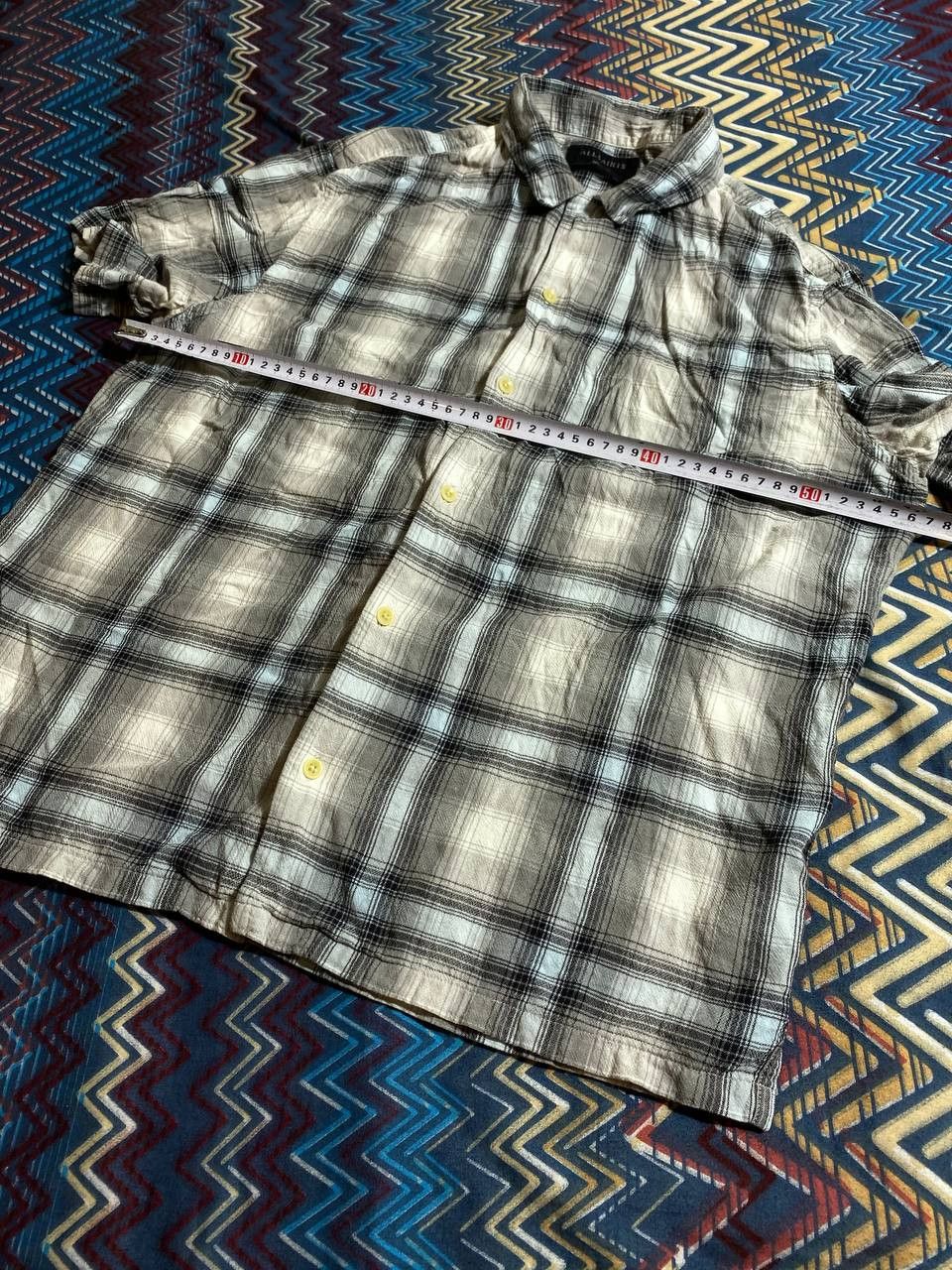 Allsaints × Vintage Allsaints Short Sleeve Plaid Button Up Size US M / EU 48-50 / 2 - 9 Thumbnail