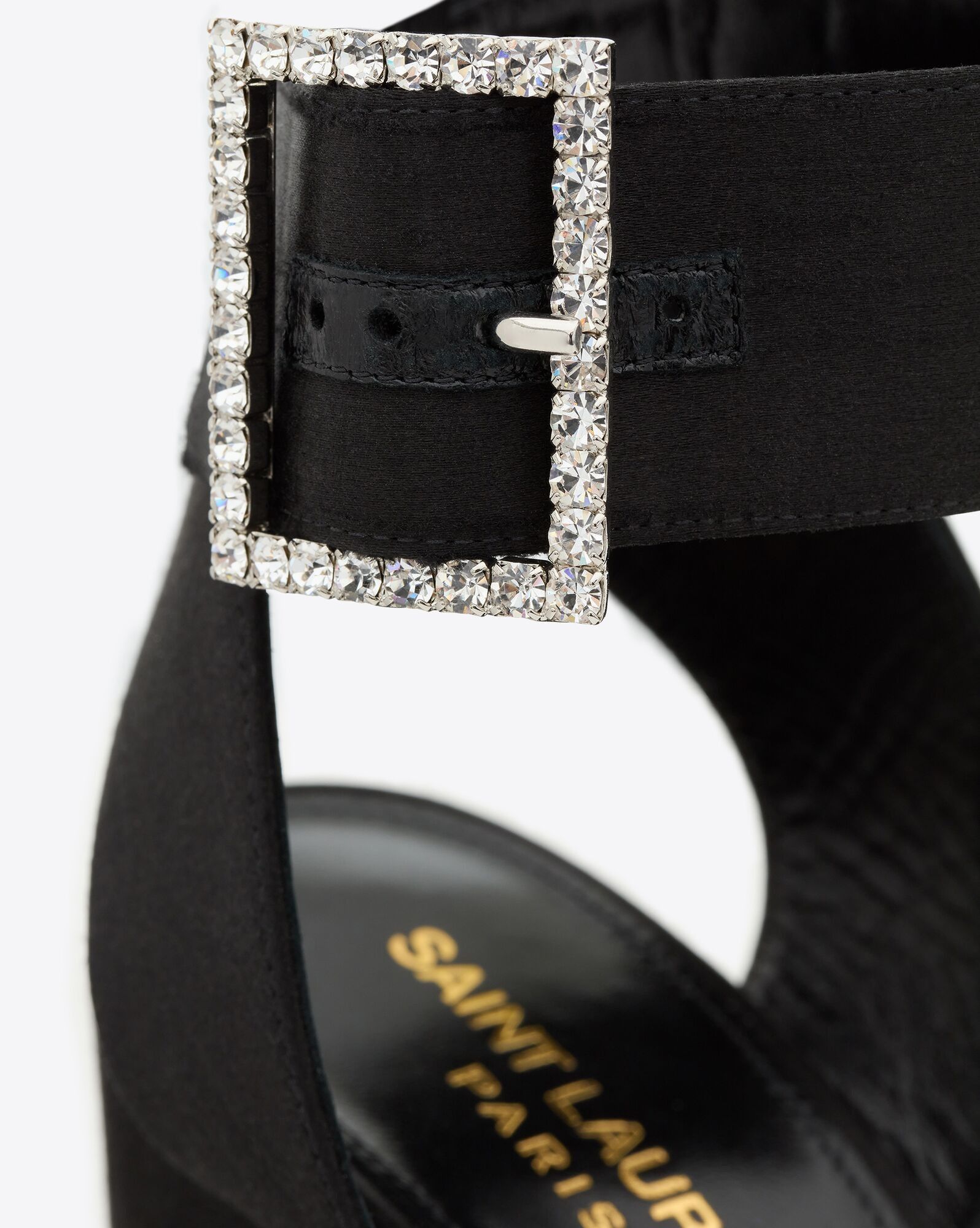 Saint Laurent Paris o1bcso1str0226 Bianca Platform Sandals in Black Size US 8 / IT 38 - 3 Thumbnail