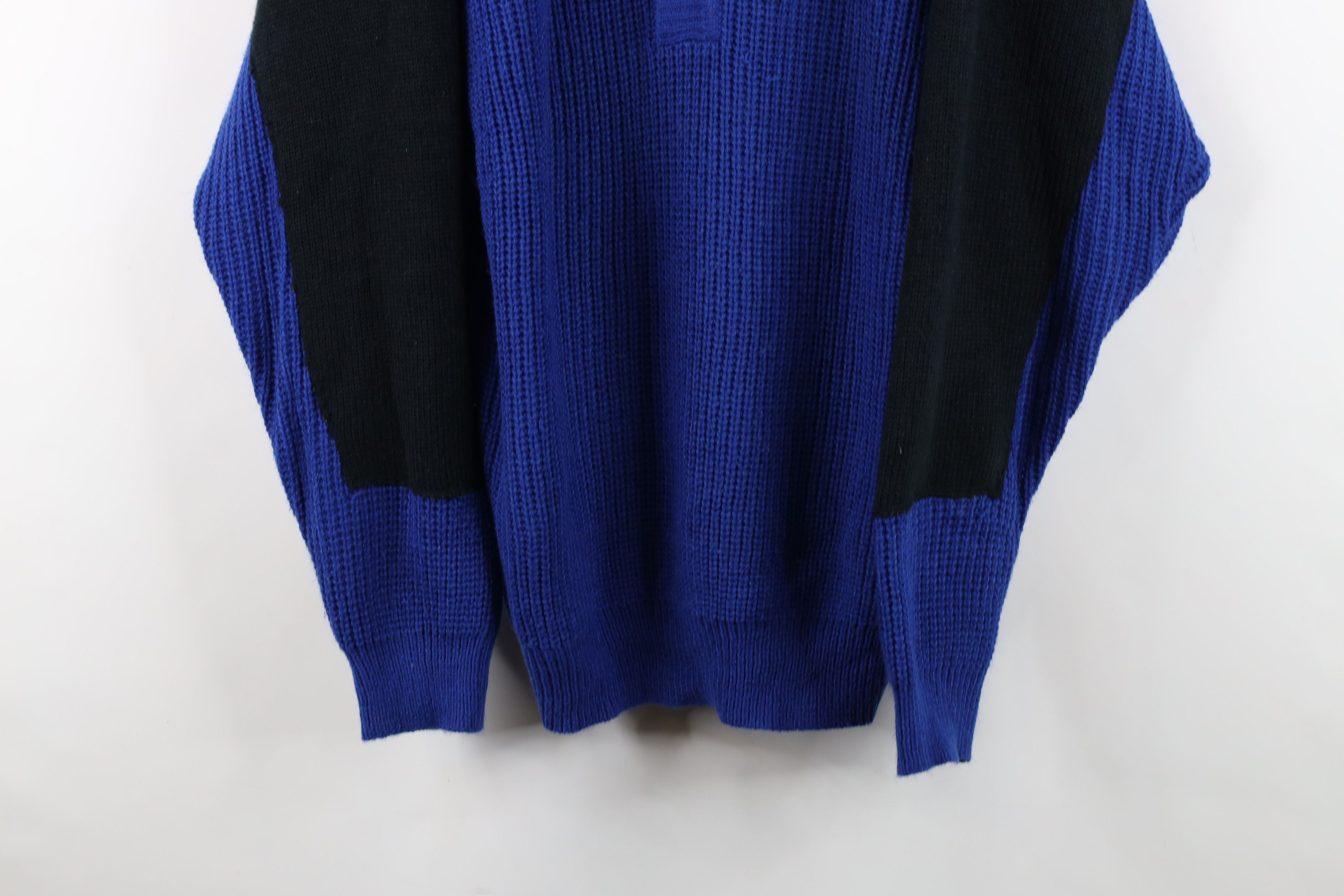 Vintage Vintage 90s Streetwear Chunky Ribbed Knit Henley Sweater Size US XL / EU 56 / 4 - 3 Thumbnail