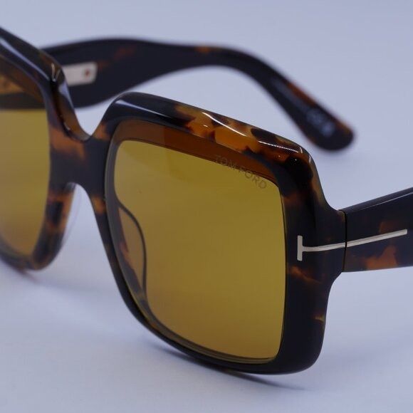 Tom Ford Tom Ford FT1194 52E Aurora Sunglasses Dark Havana Square Size ONE SIZE - 8 Thumbnail