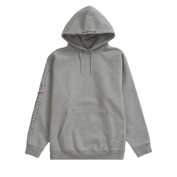 Image of Supreme X Nike Hooded Sweatshirt in Heather Grey, Men's (Size XL)