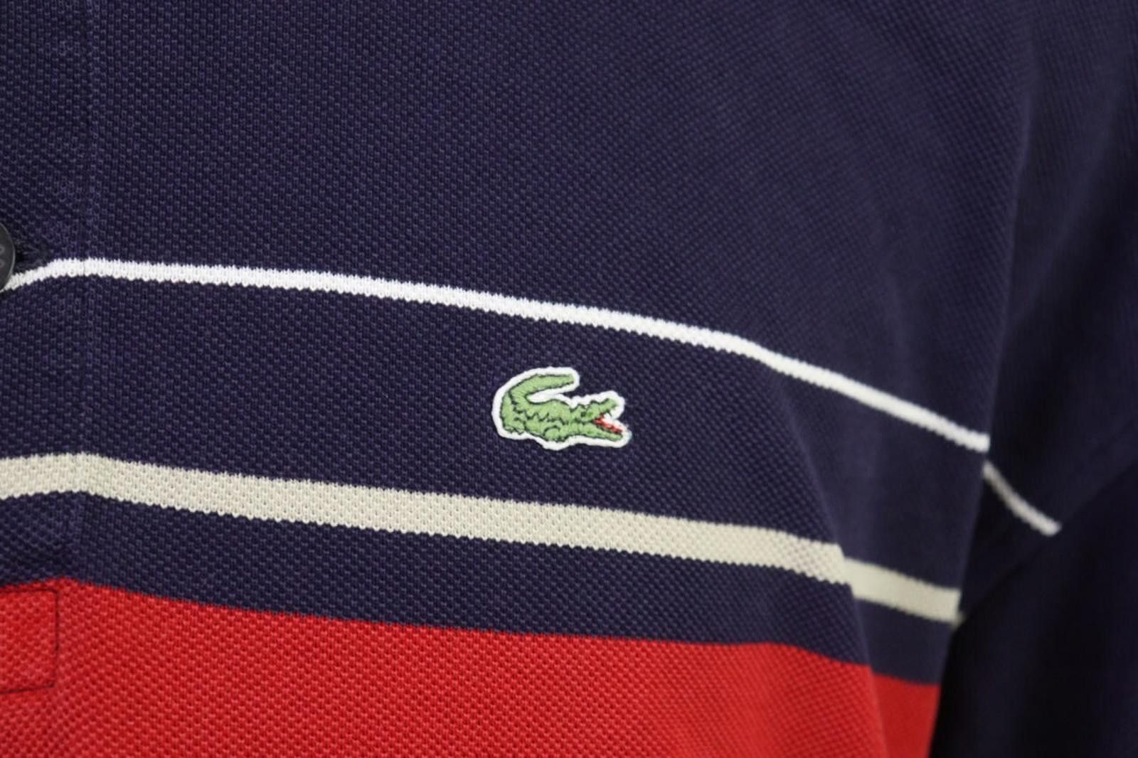 Lacoste Lacoste Multicolor Striped Polo Shirt Size 6 / XL Size US M / EU 48-50 / 2 - 2 Thumbnail