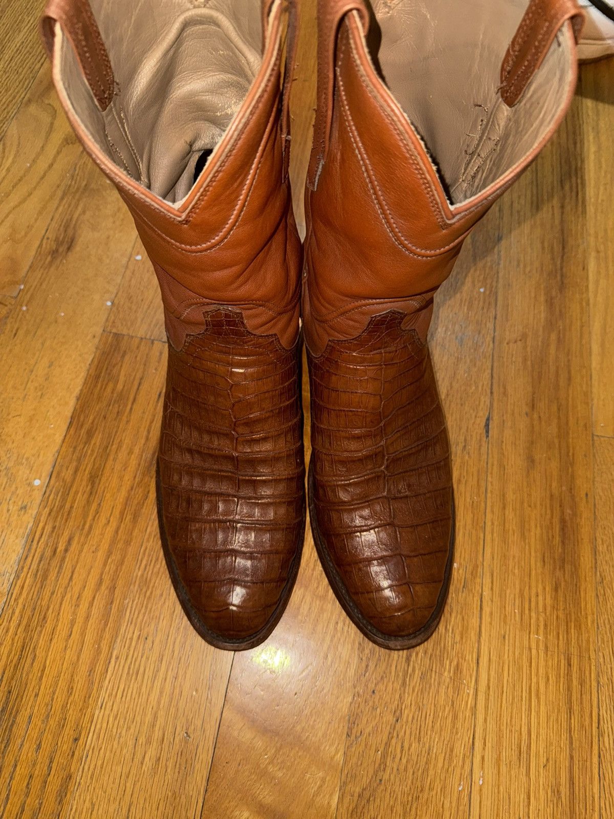 Tecovas Tecovas Roper Caiman Leather Boots Size US 11 / EU 44 - 3 Thumbnail