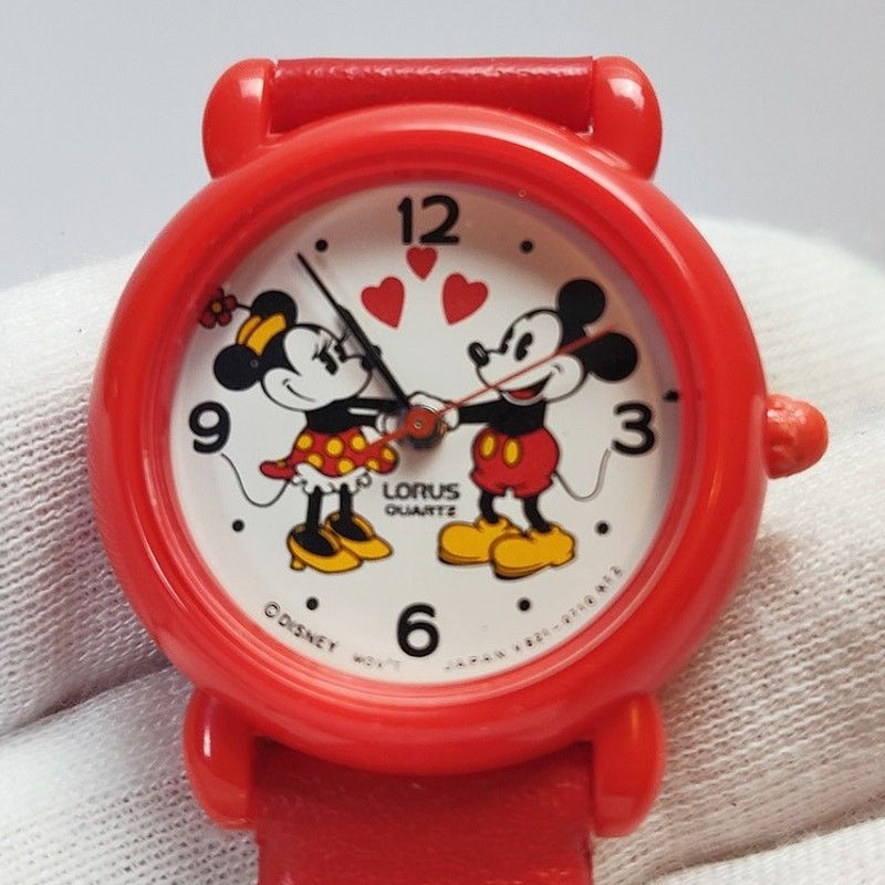 Disney Vintage Mickey Mouse Minnie Lorus Watch w Box Red Size ONE SIZE - 3 Thumbnail